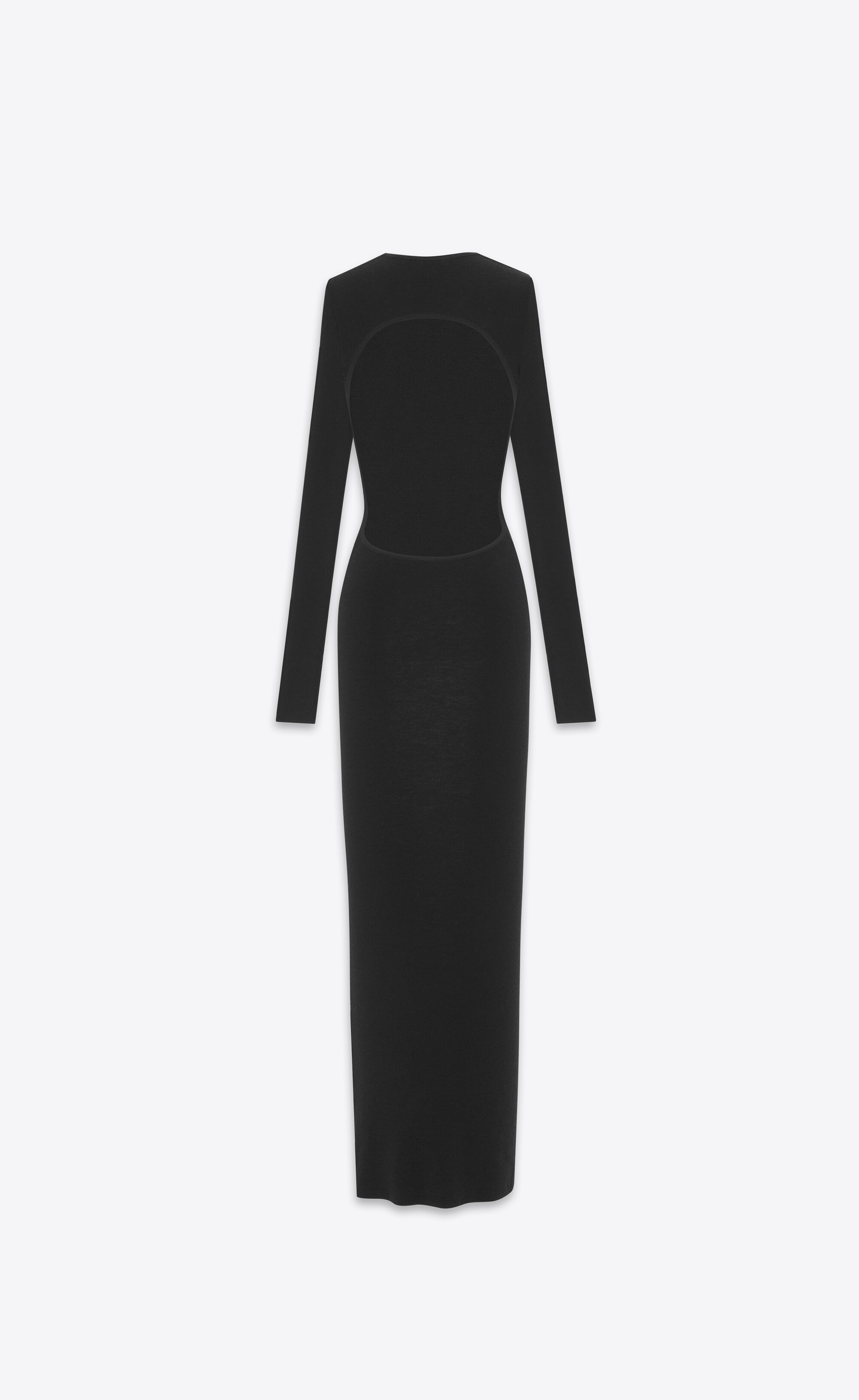 open-back dress in cashmere, wool and silk - 2