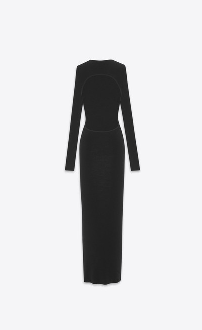 SAINT LAURENT open-back dress in cashmere, wool and silk outlook