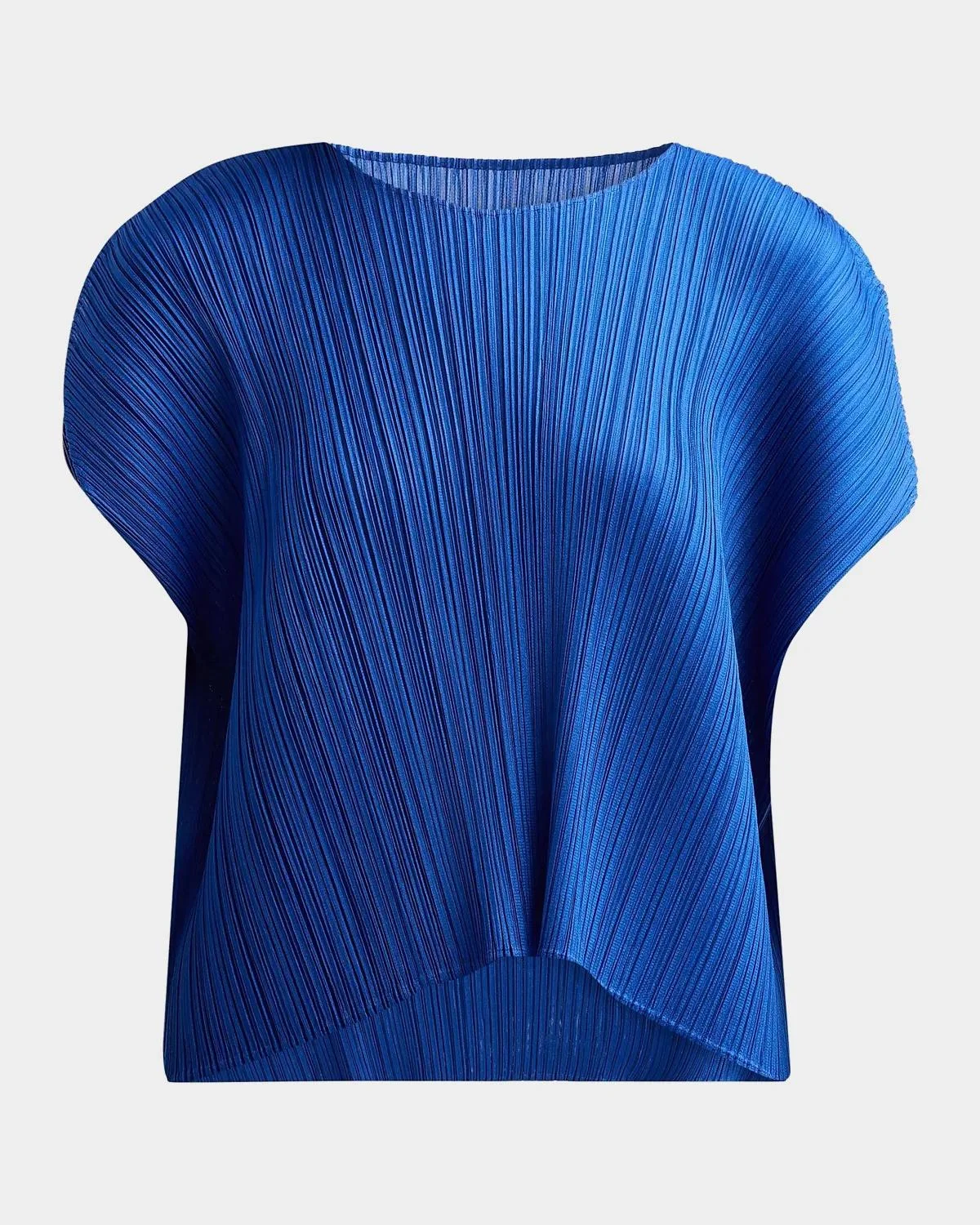 Monthly Colors: July Pleats Short-Sleeve Top - 1
