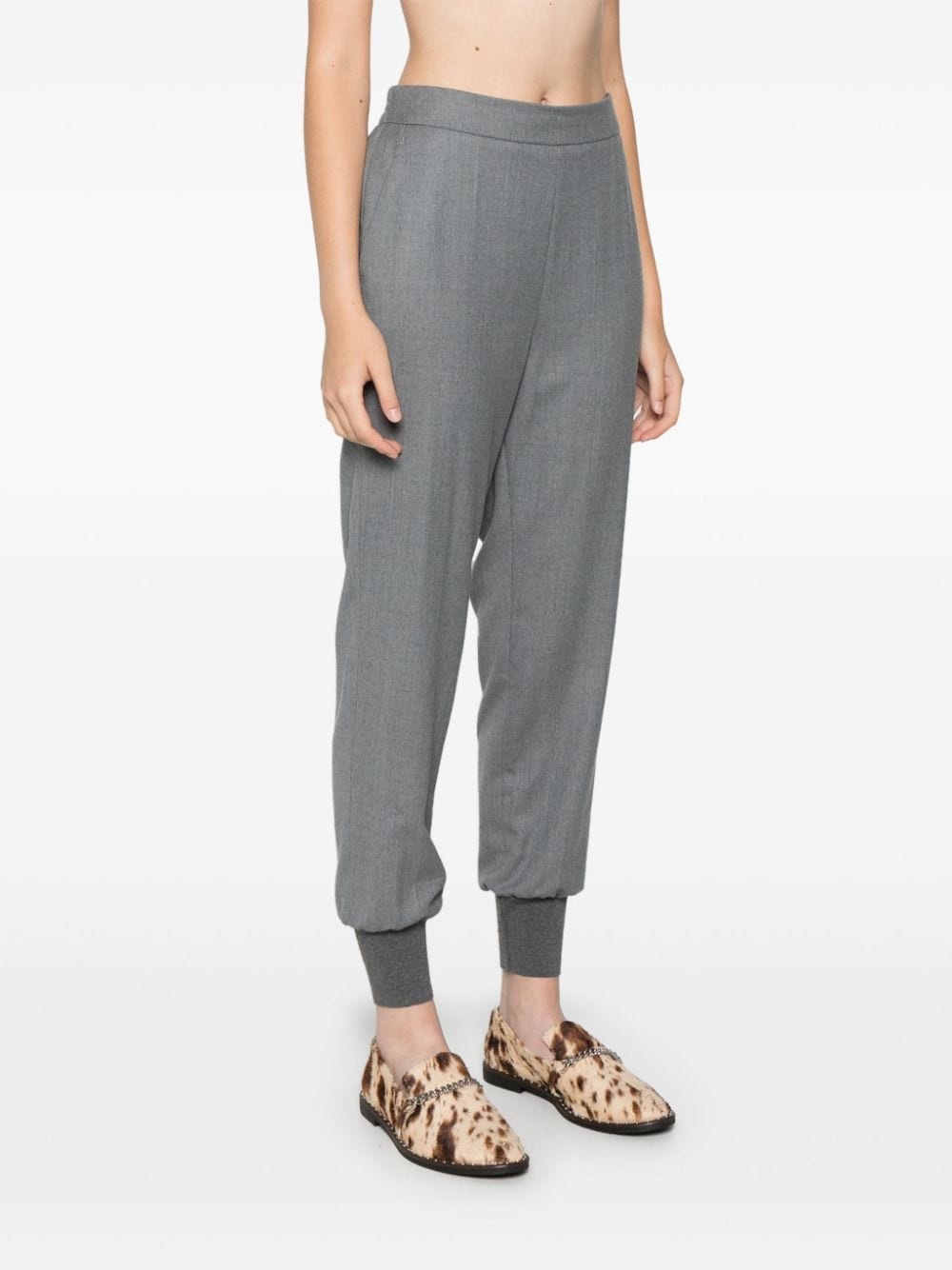 wool tapered trousers - 3