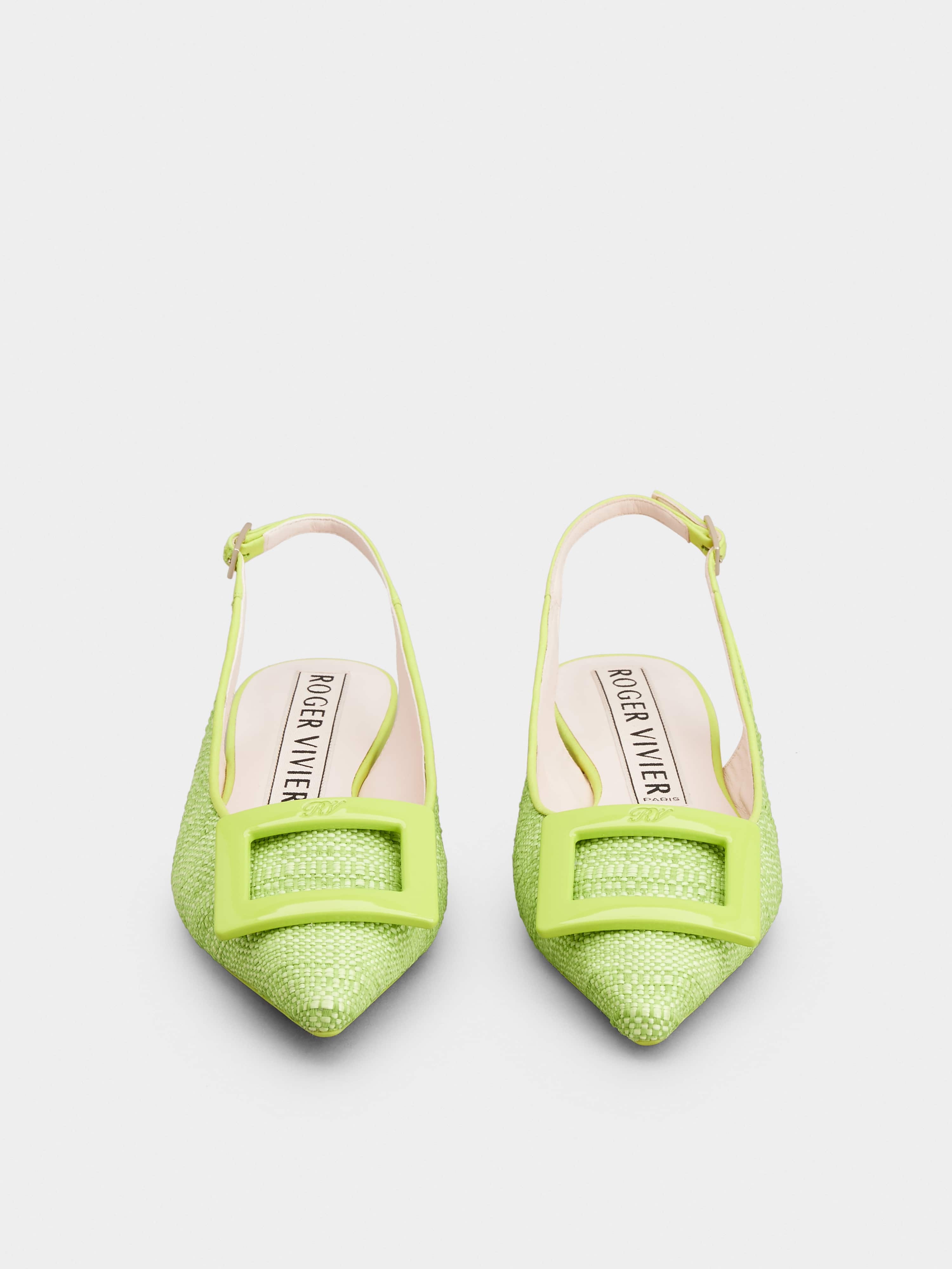 Gommettine Lacuqered Buckle Slingback Piping Ballerinas in Fabric - 7