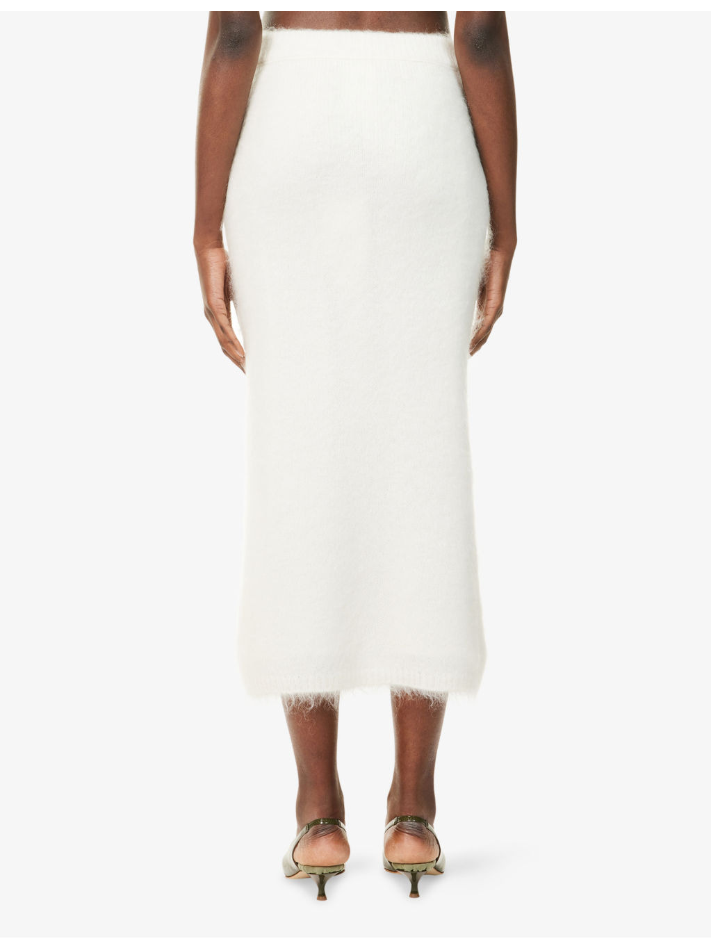 Carded Brushed Wool-Blend Midi Skirt - 4