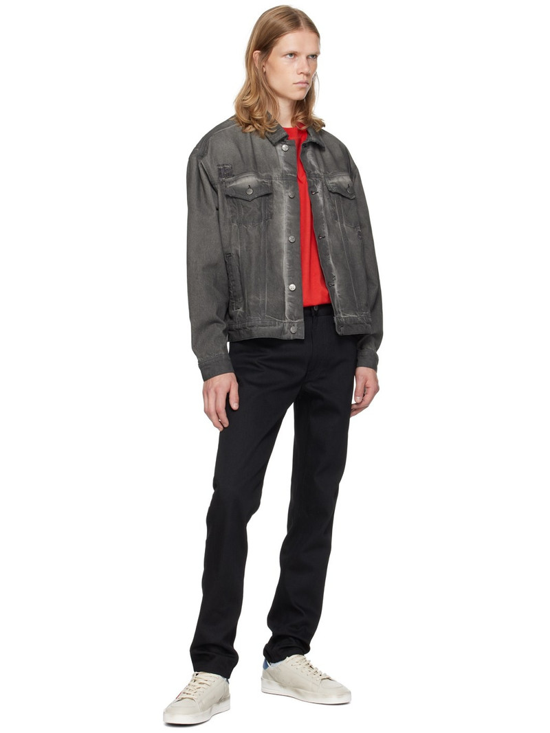 Nudie Jeans Black Lean Dean Jeans outlook