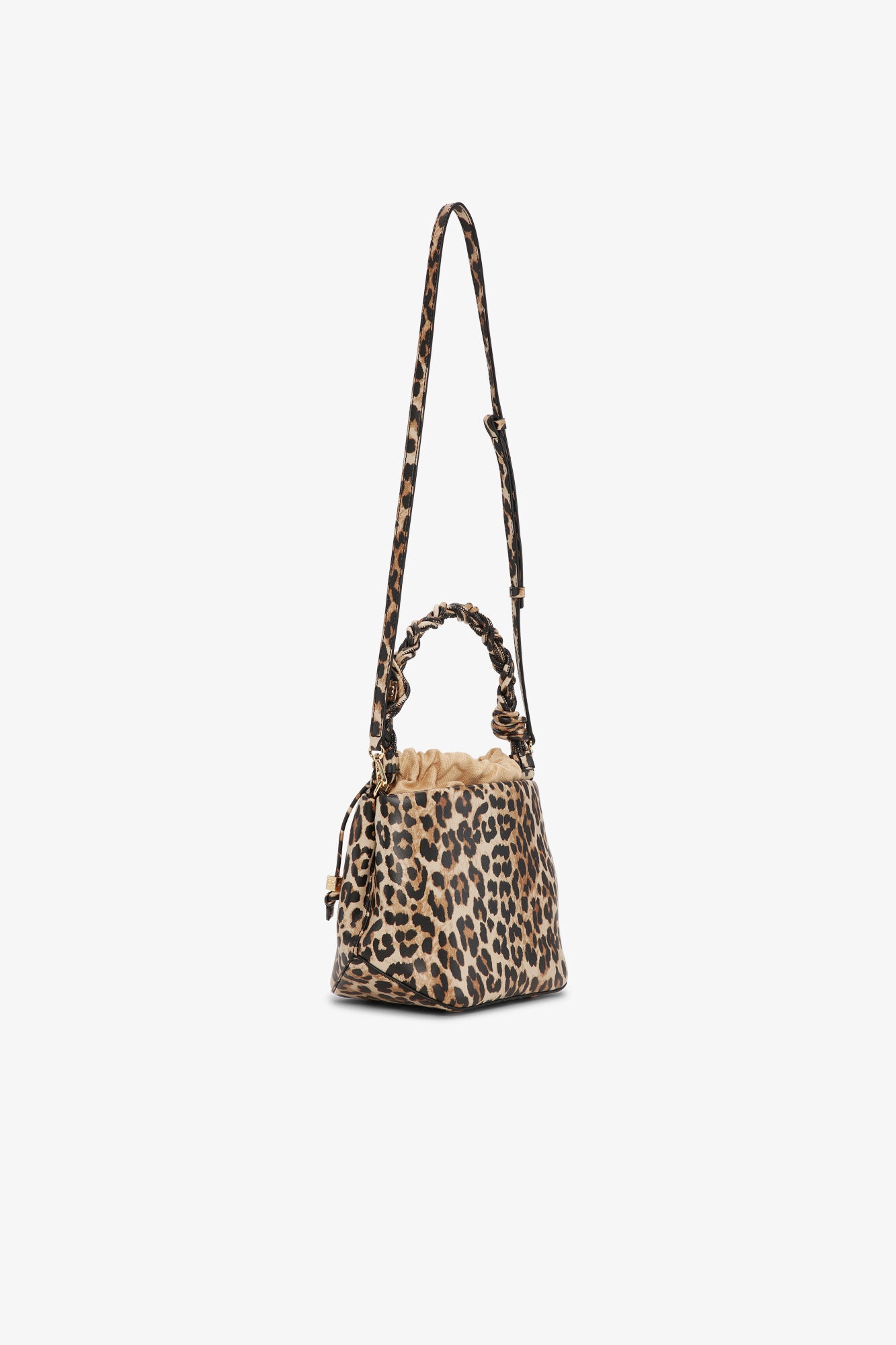 LEOPARD GANNI BOU BUCKET BAG - 2