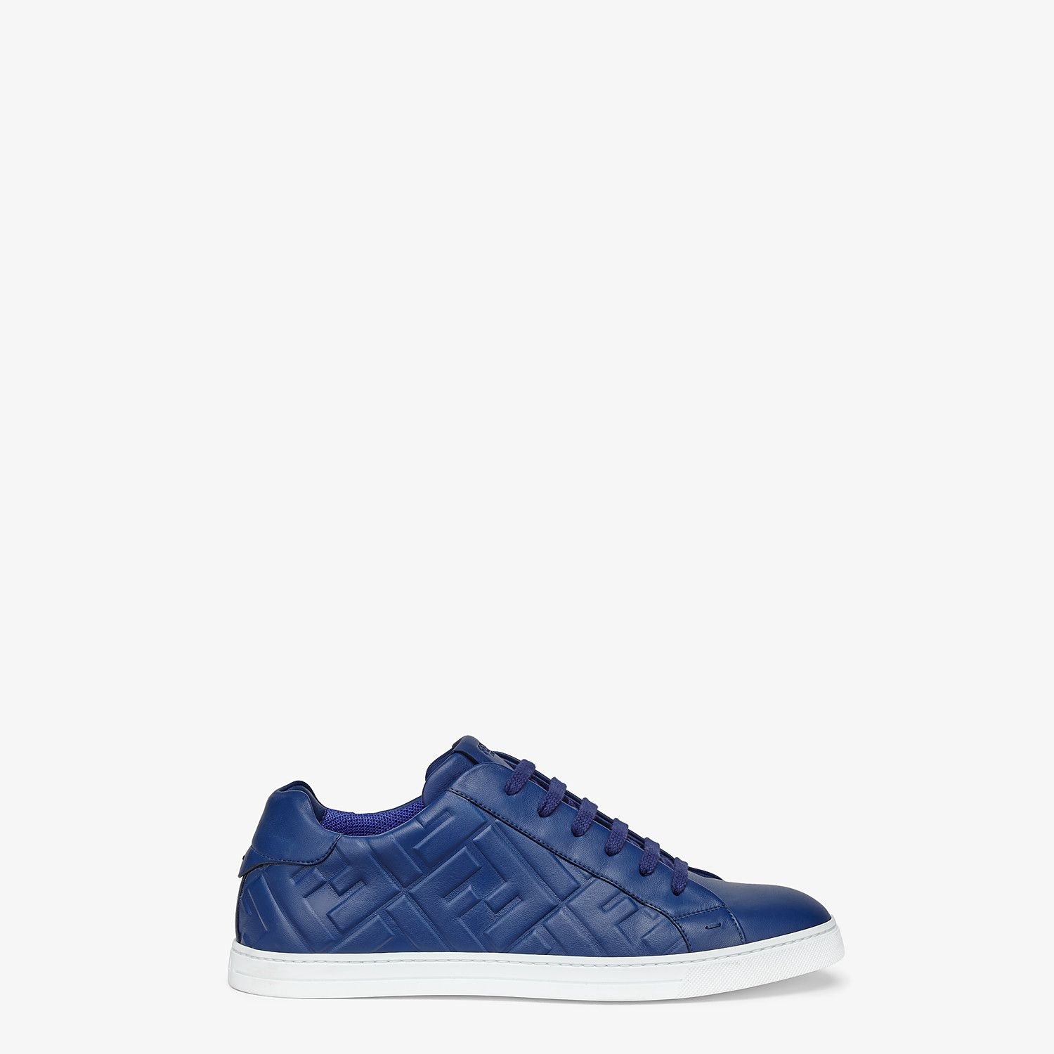 Blue nappa leather low-tops - 1