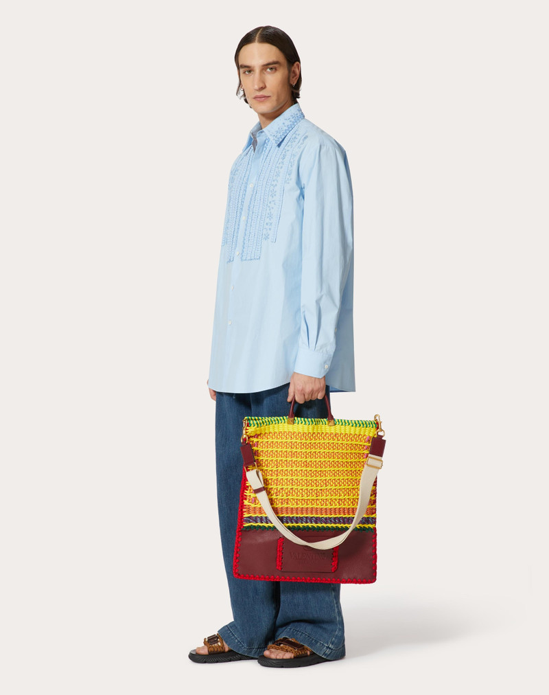 Valentino COTTON SHIRT WITH EMBROIDERED BIB outlook