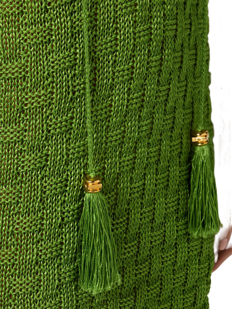 basket-stitch tassel mini dress 5