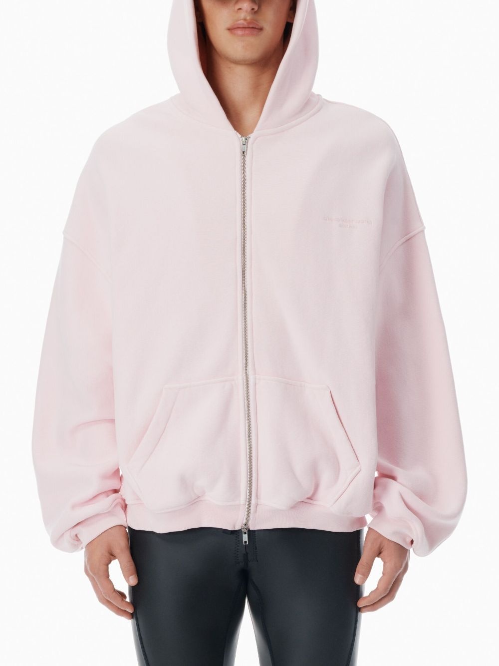 logo-detail zip-up hoodie - 4