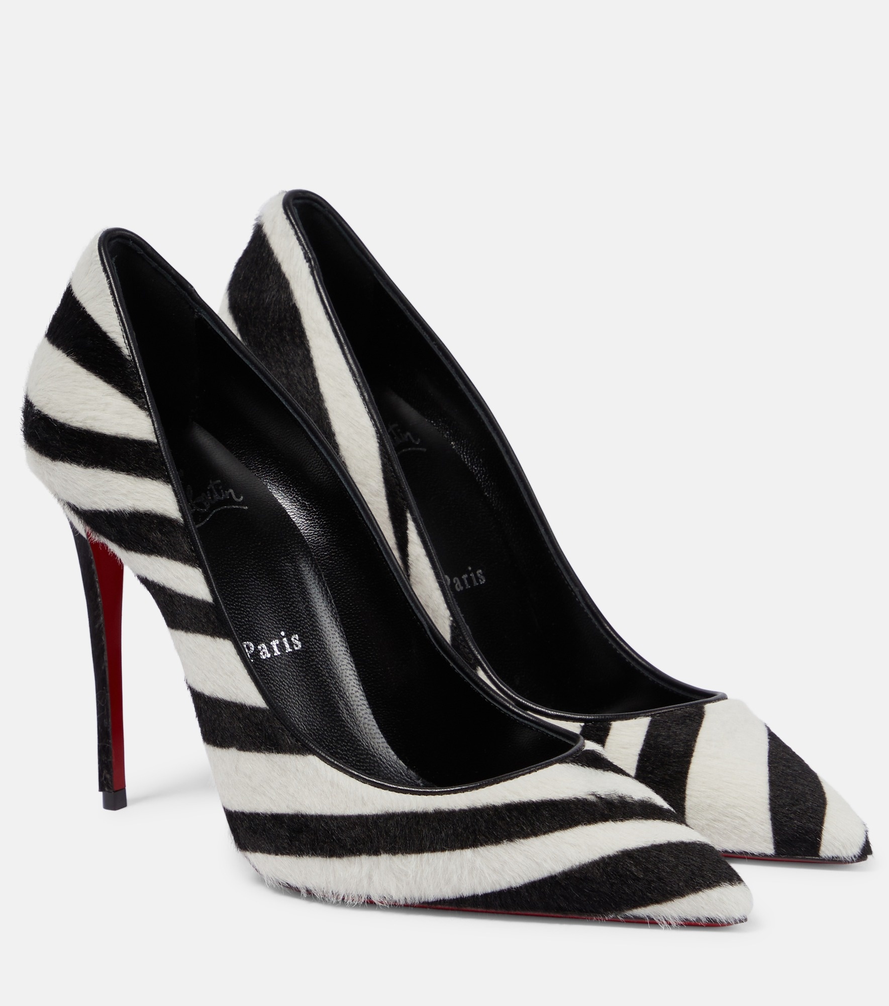 Kate 100 zebra-print calf hair pumps - 1