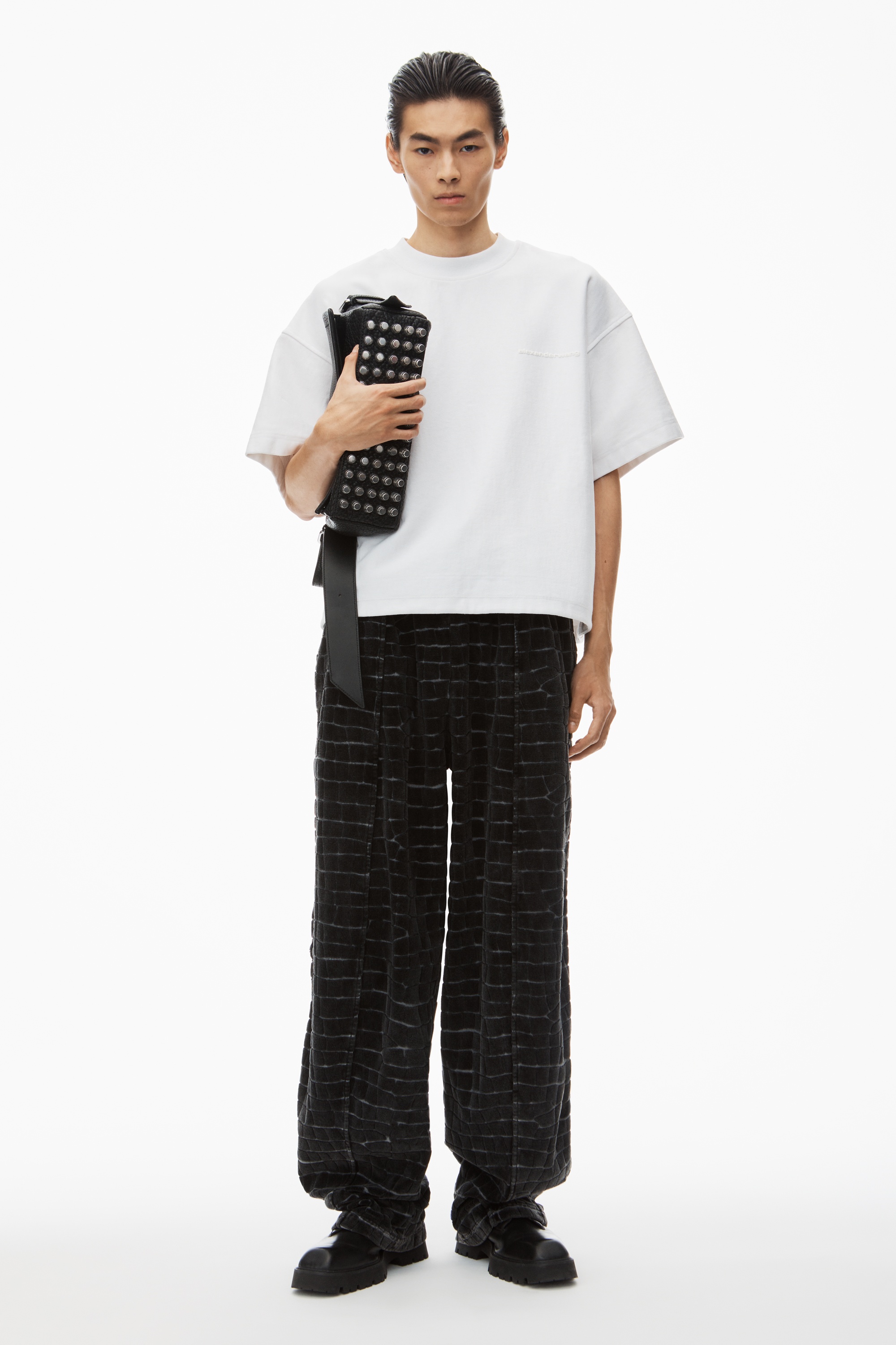 puffed logo oversize tee in cotton - 6