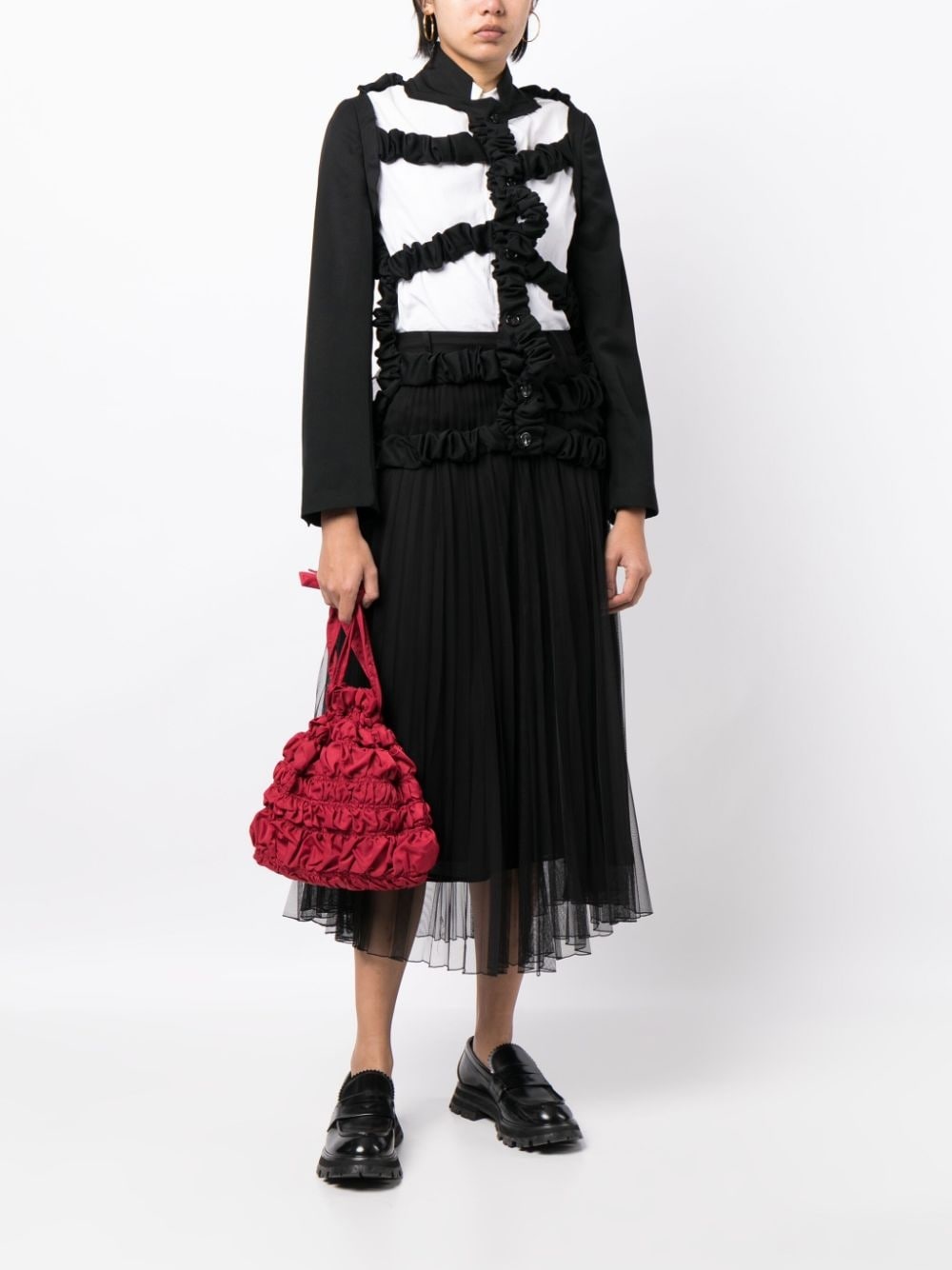 cut-out detail buttoned jacket - 2