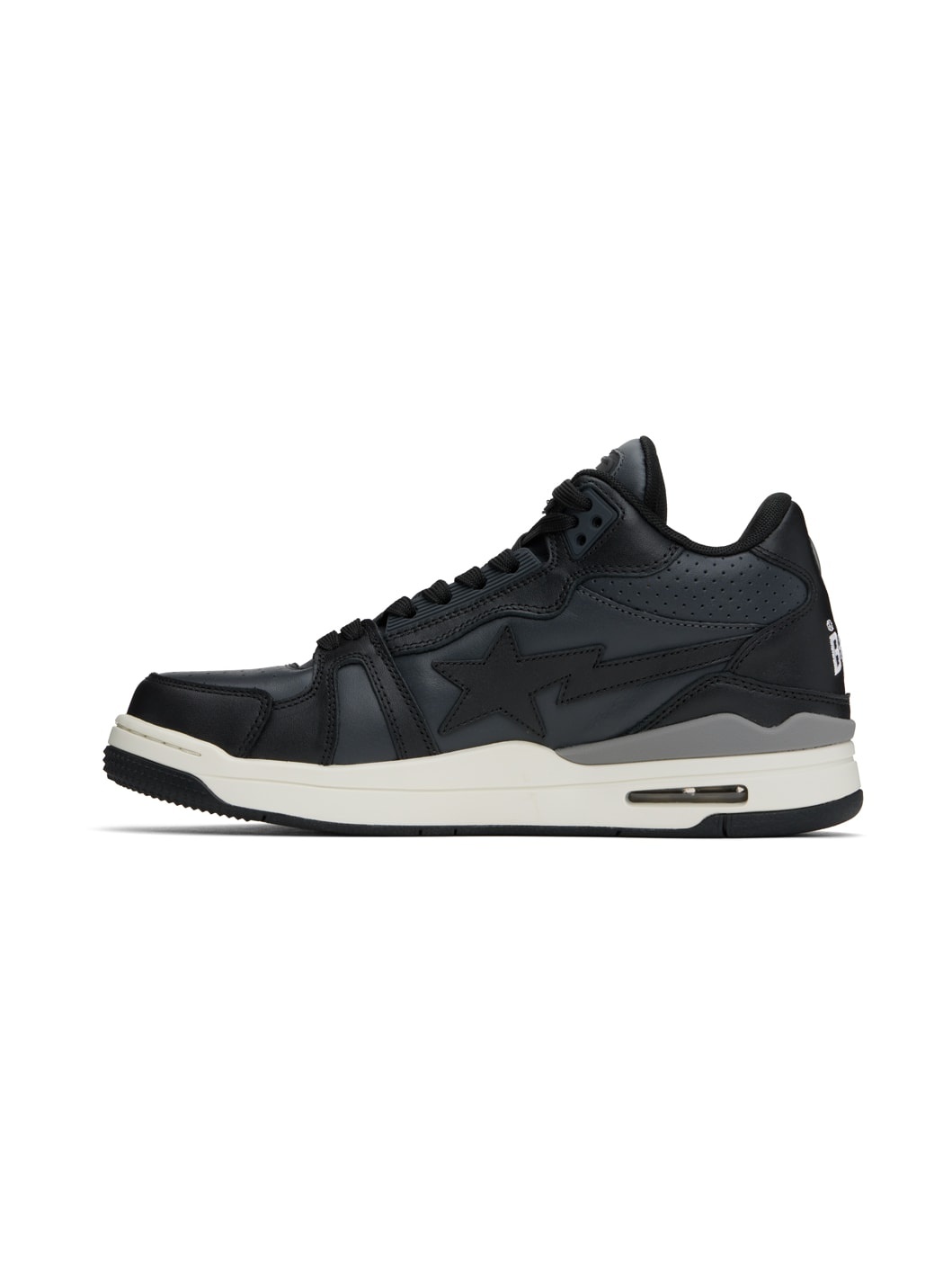 Black & Gray Clutch Sta #1 Sneakers - 3