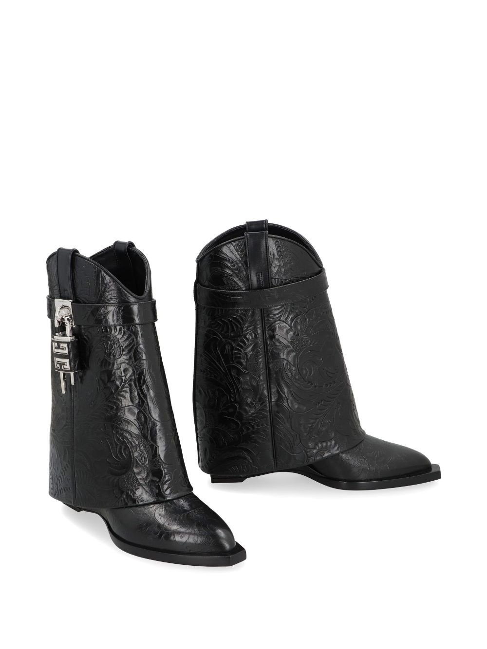 60mm Shark Lock Cowboy leather boots - 2