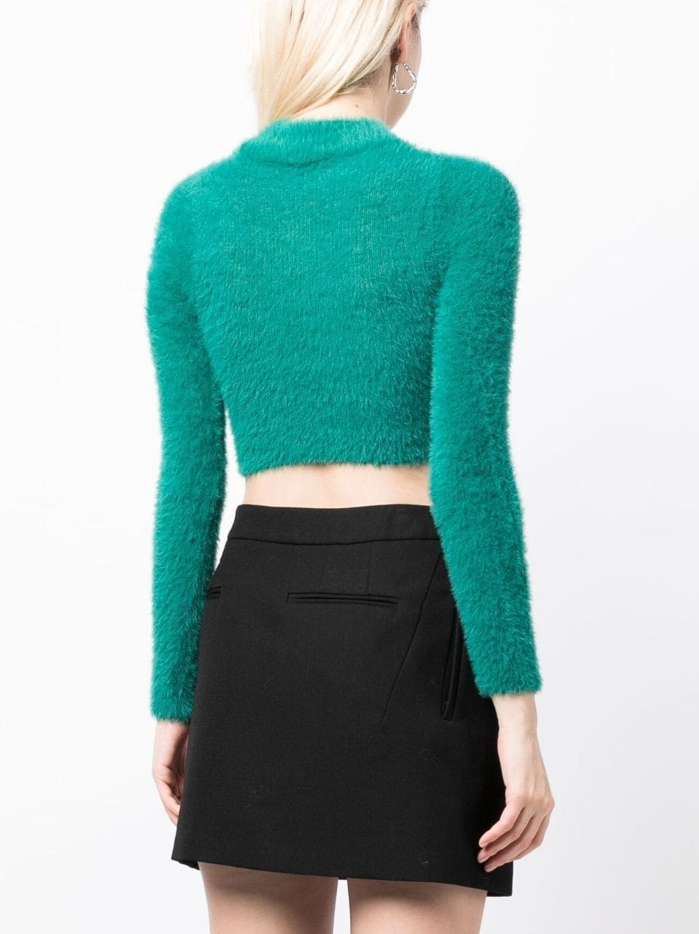 knitted cropped jumper - 4