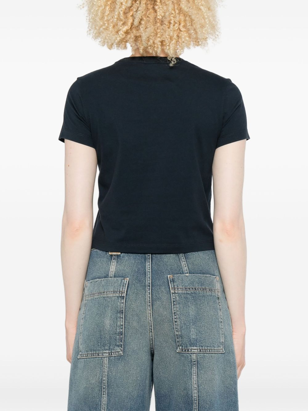 Lady Fox Baby embroidered cotton cropped top - 4