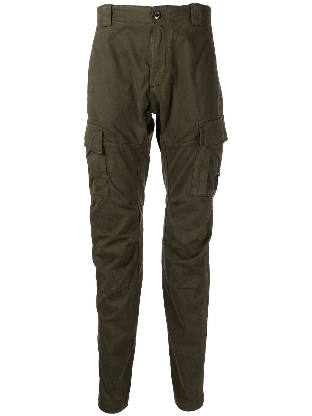 logo-patch cargo trousers - 1