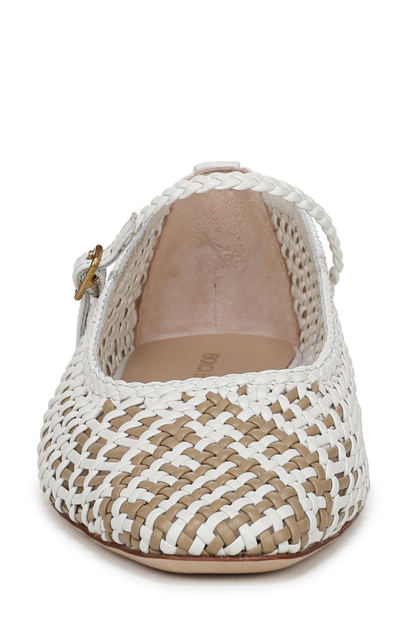 Veronica Beard Ellie Woven Flat in Coconut/Sand at Nordstrom - 4