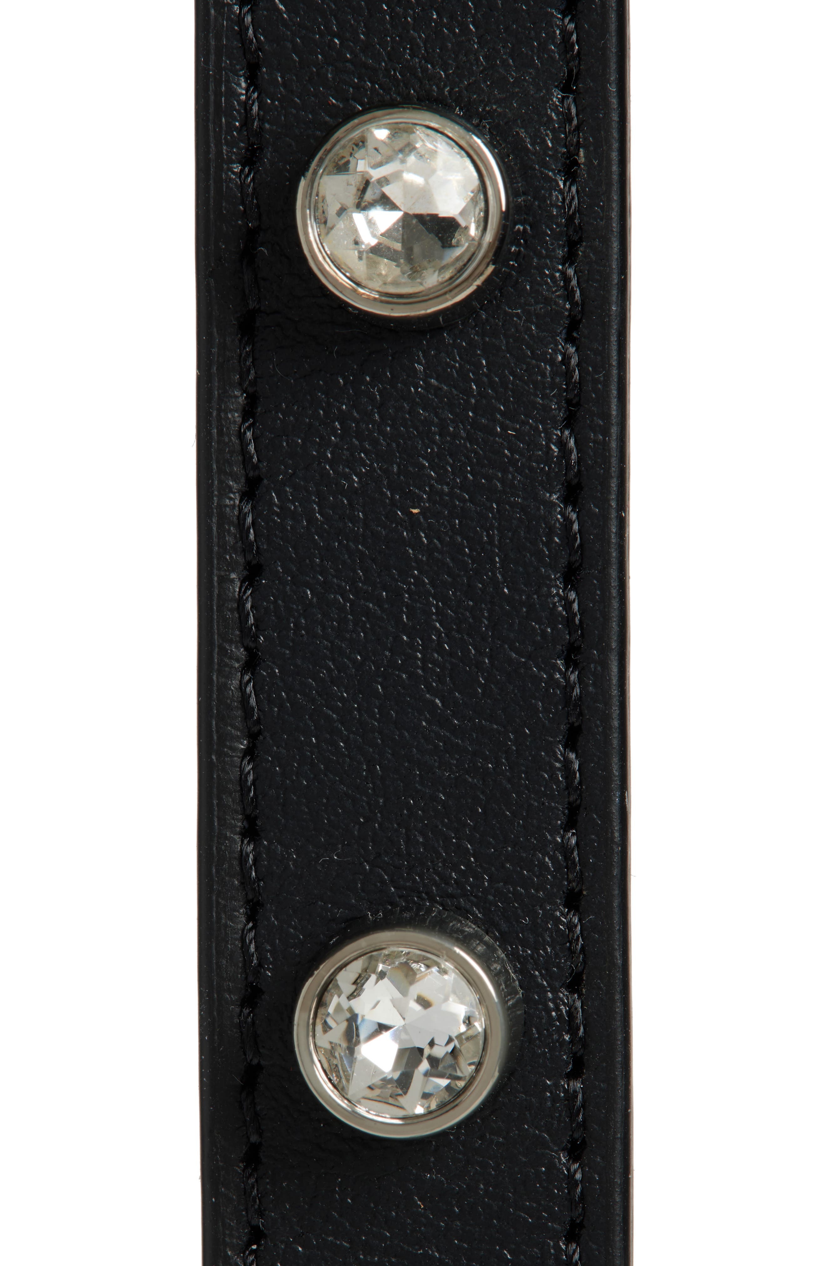 Altuzarra Studded Skinny Belt in Black/Crystal at Nordstrom - 2