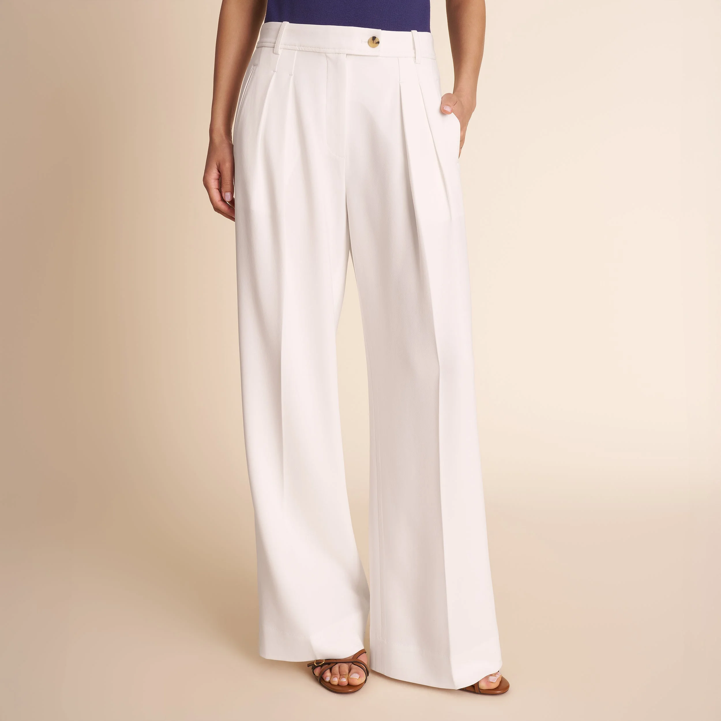 Bia Pleated Trouser - Everyday Crepe - 1