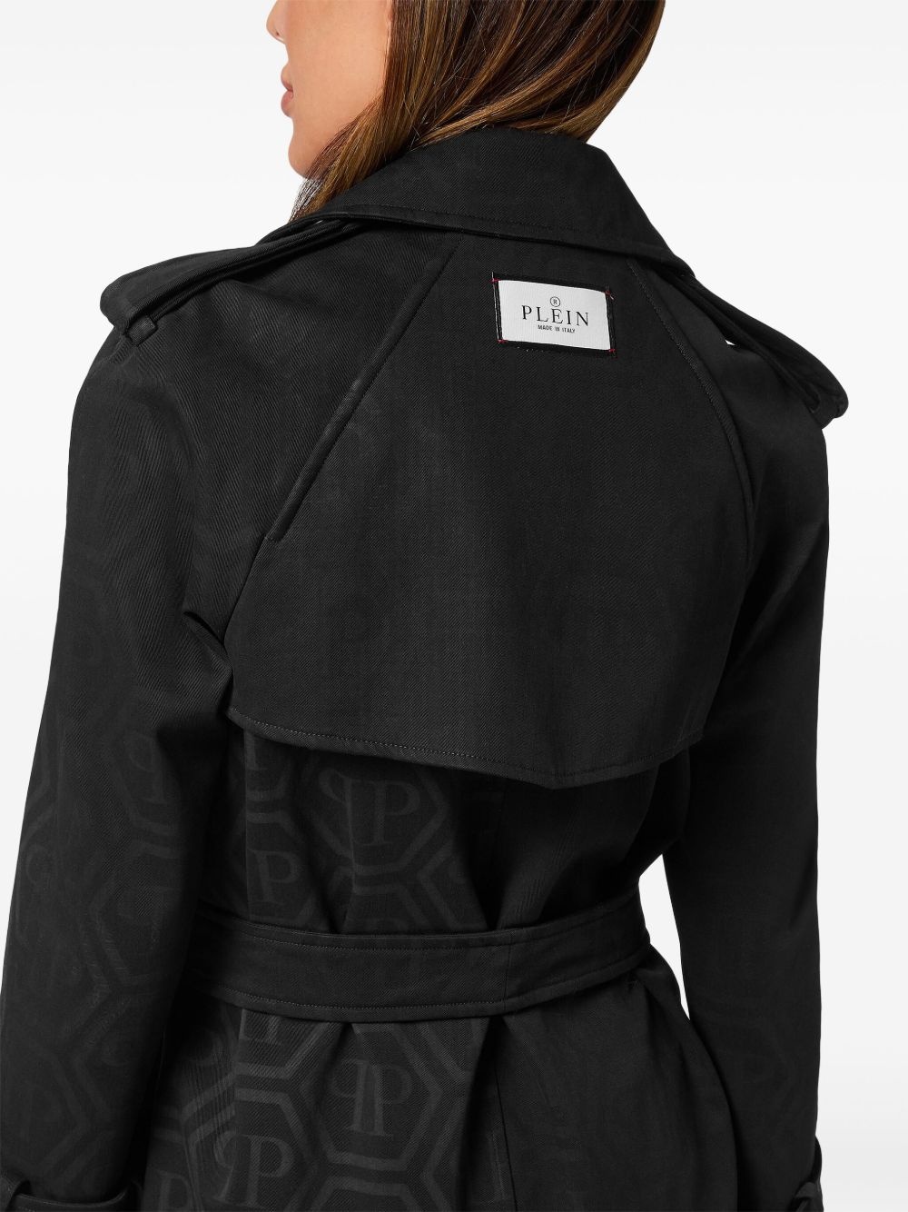 monogram trench coat - 6