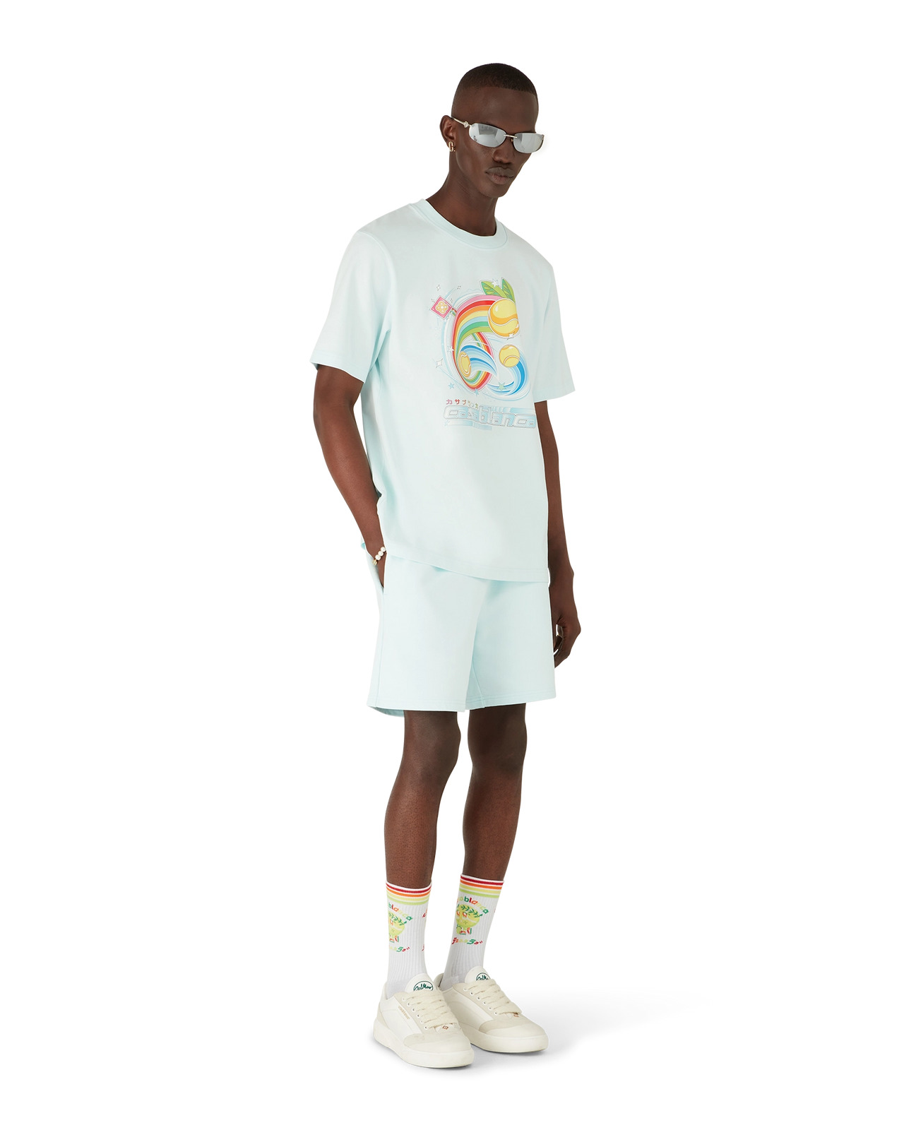 Manga Tennis Ball Short Sleeve T-Shirt | Casablanca Paris - 4