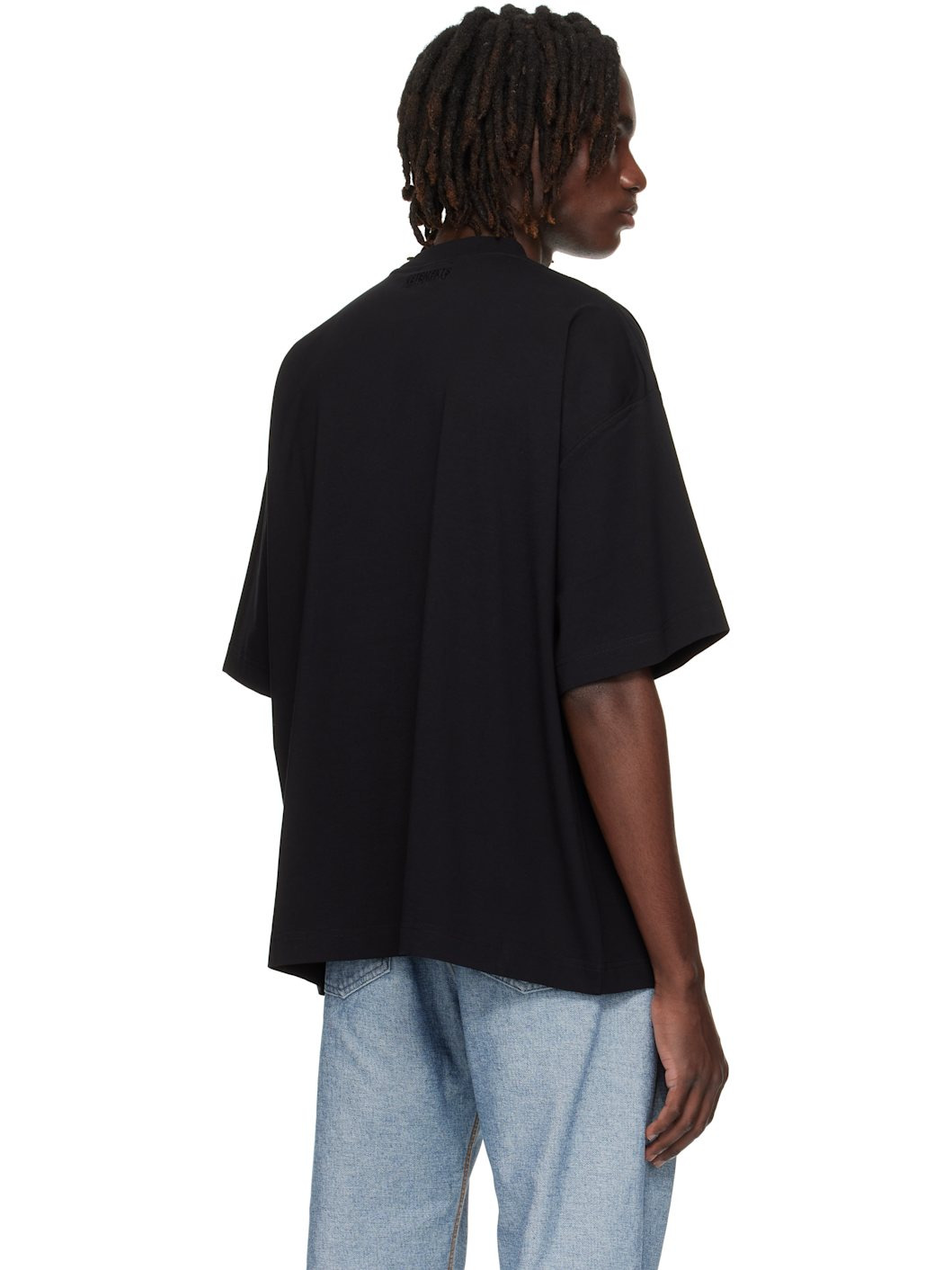 Black 'Trash' Embroidered T-shirt - 3
