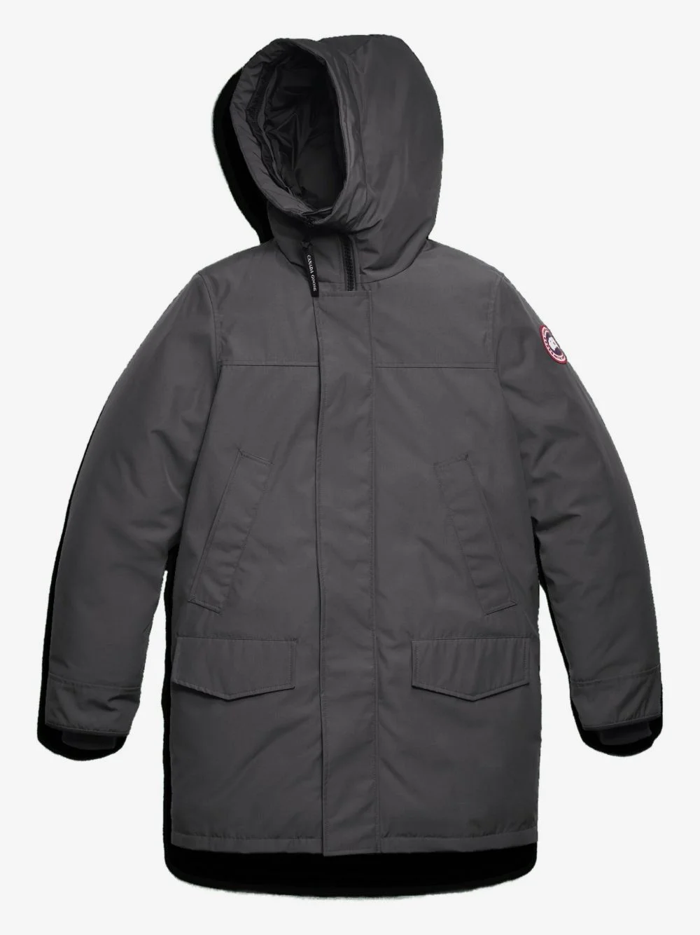 hooded patch jacket - 1