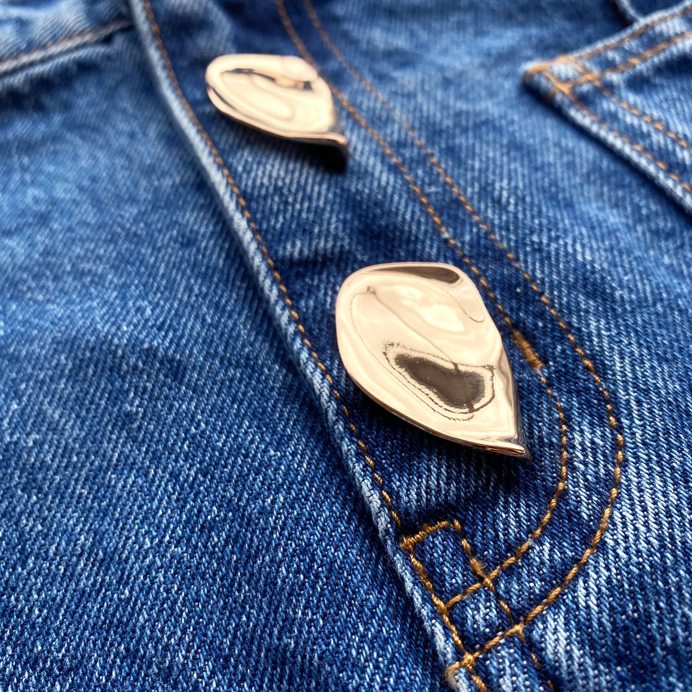Light Blue Denim Shorts - 5