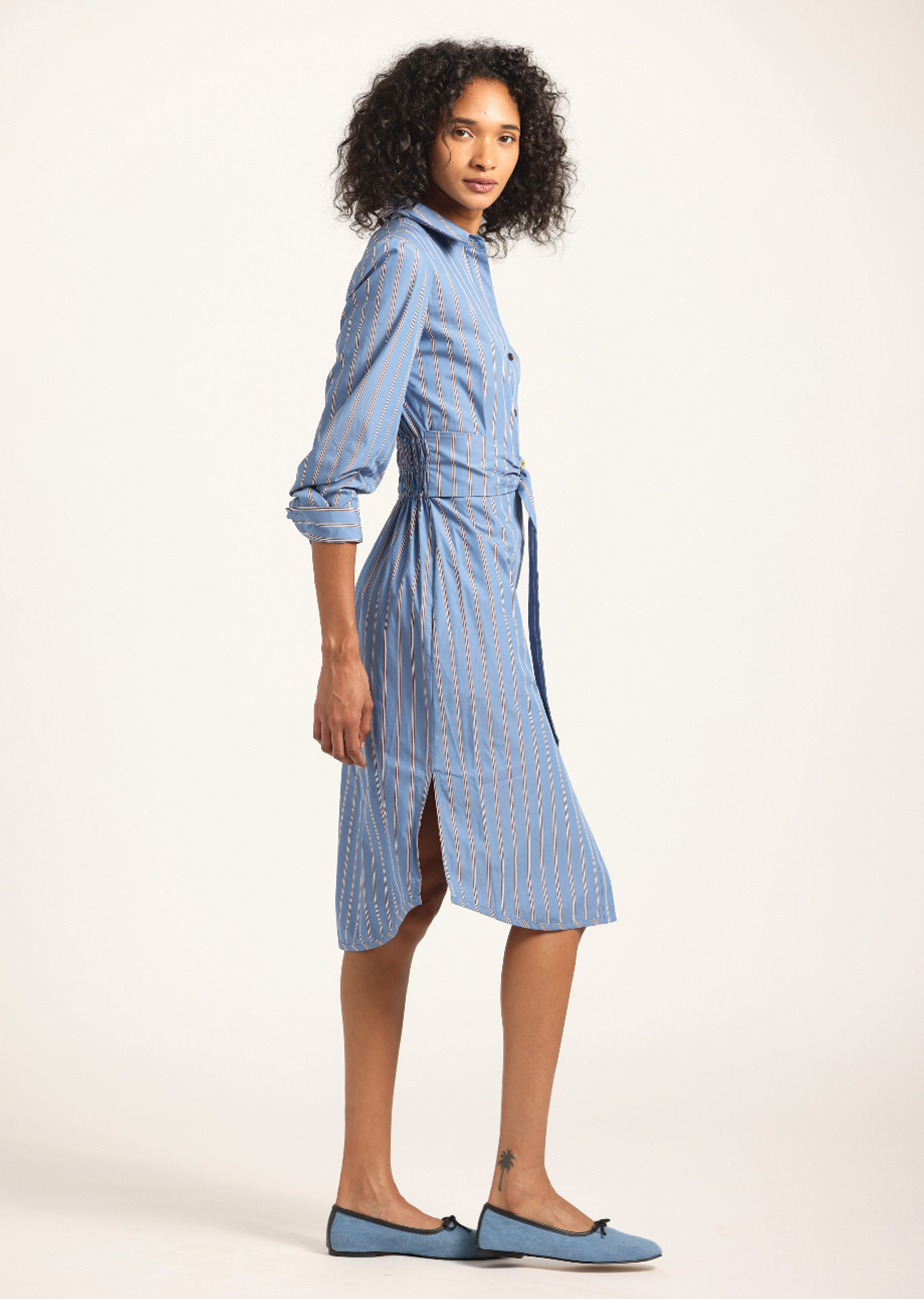 VERONICA BELTED SHIRT DRESS - 3