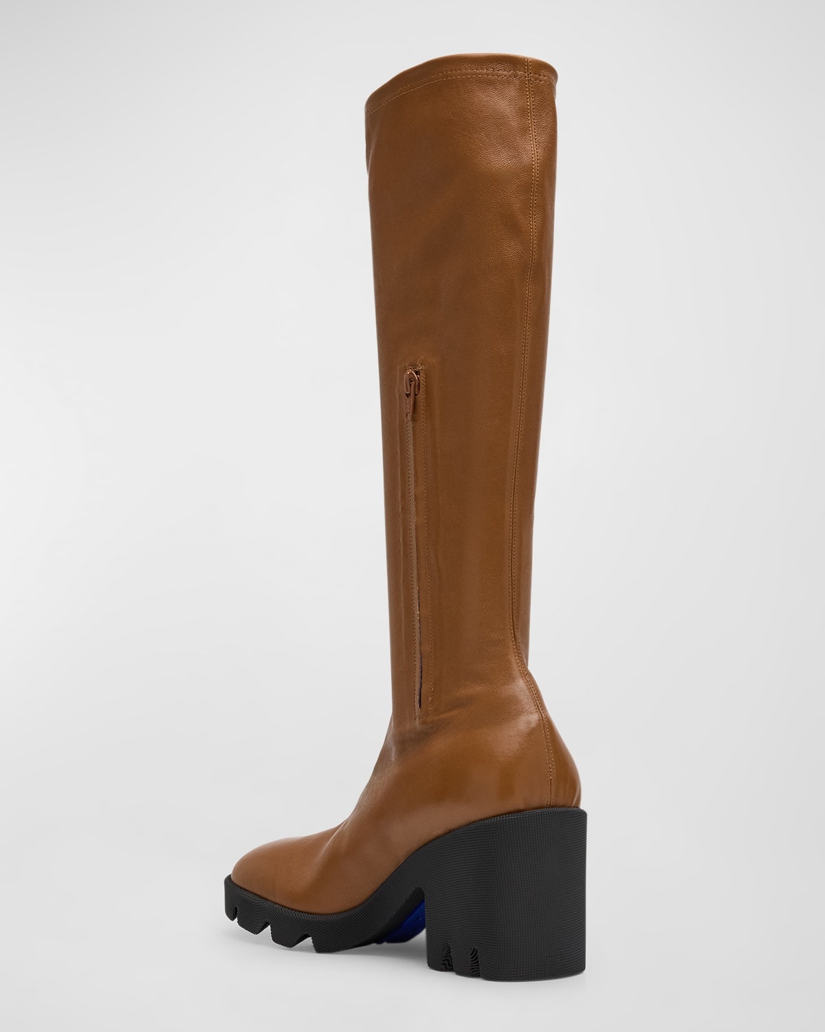 Stride Leather Lug-Sole Tall Boots - 4