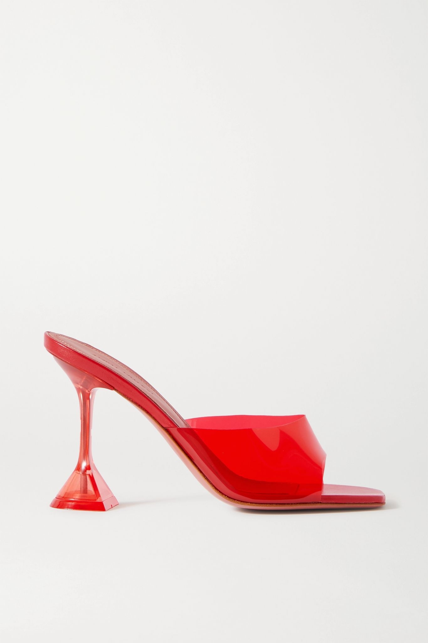 Lupita Glass PVC and leather mules - 1