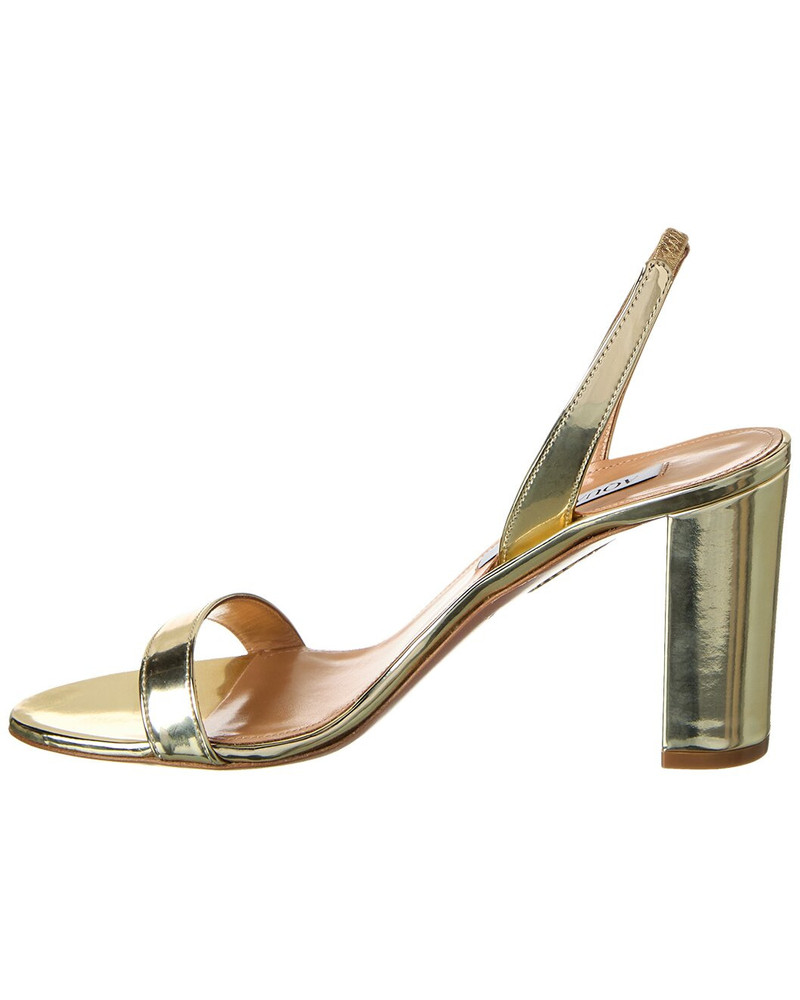 AQUAZZURA Aquazzura So Nude Block Leather Slingback Sandals outlook