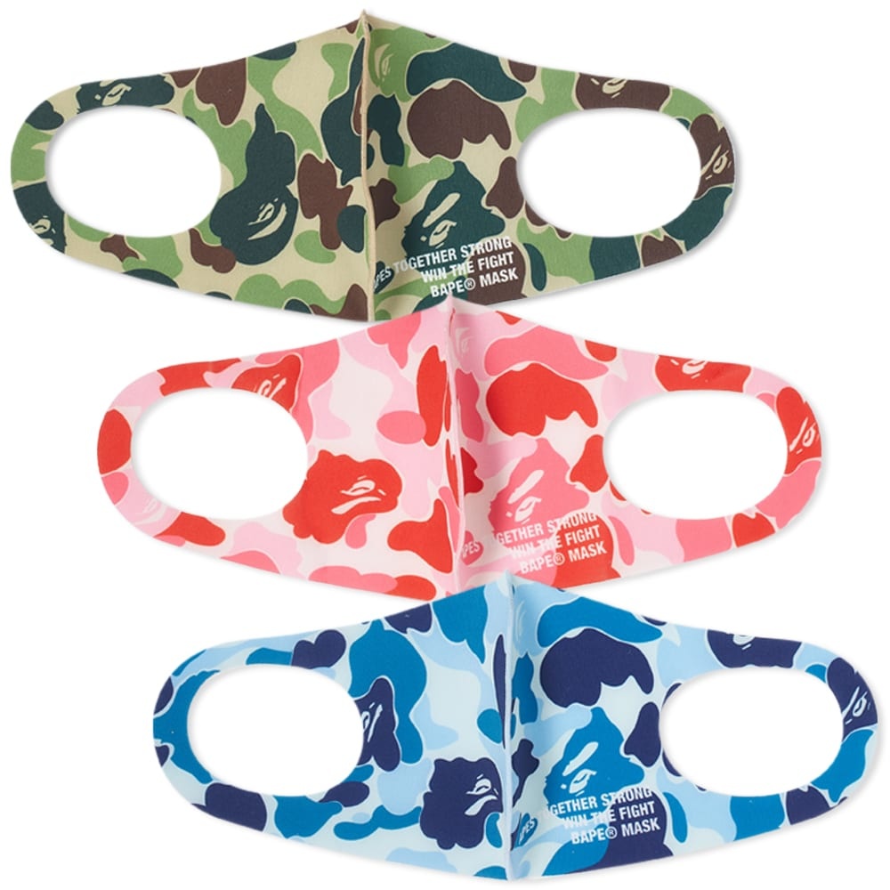 A Bathing Ape ABC Camo Mask - 3 Pack - 1