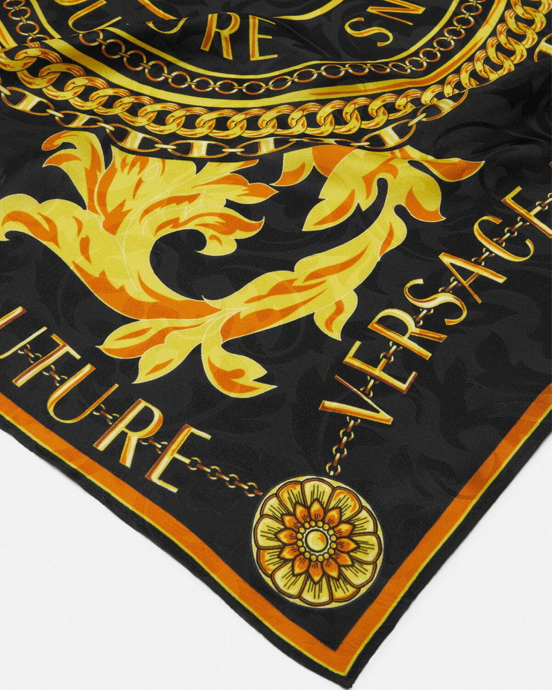 VERSACE JEANS COUTURE V-Emblem Chain Silk Foulard outlook