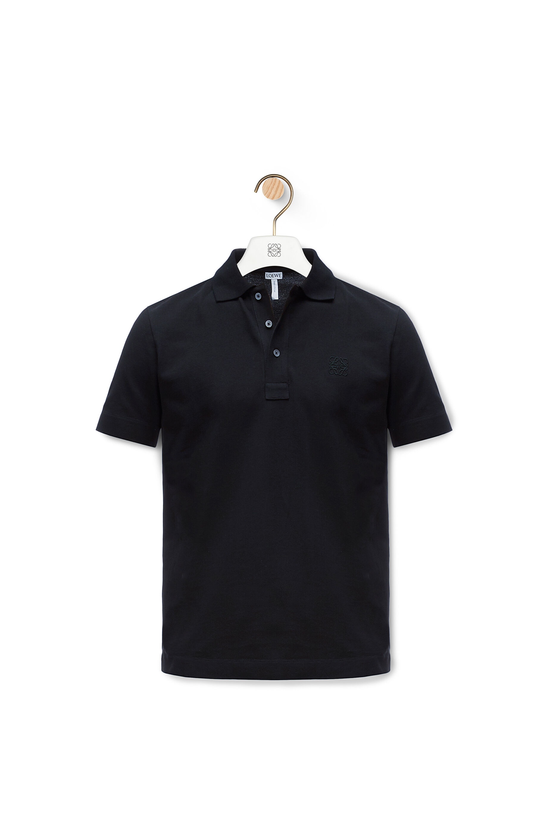 Anagram embroidered polo in cotton - 1