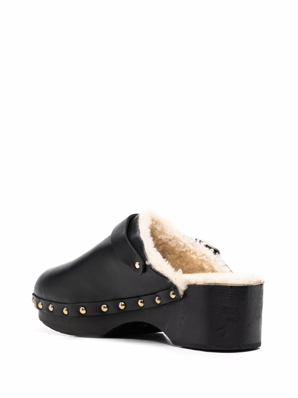 closed leather clogs - 3