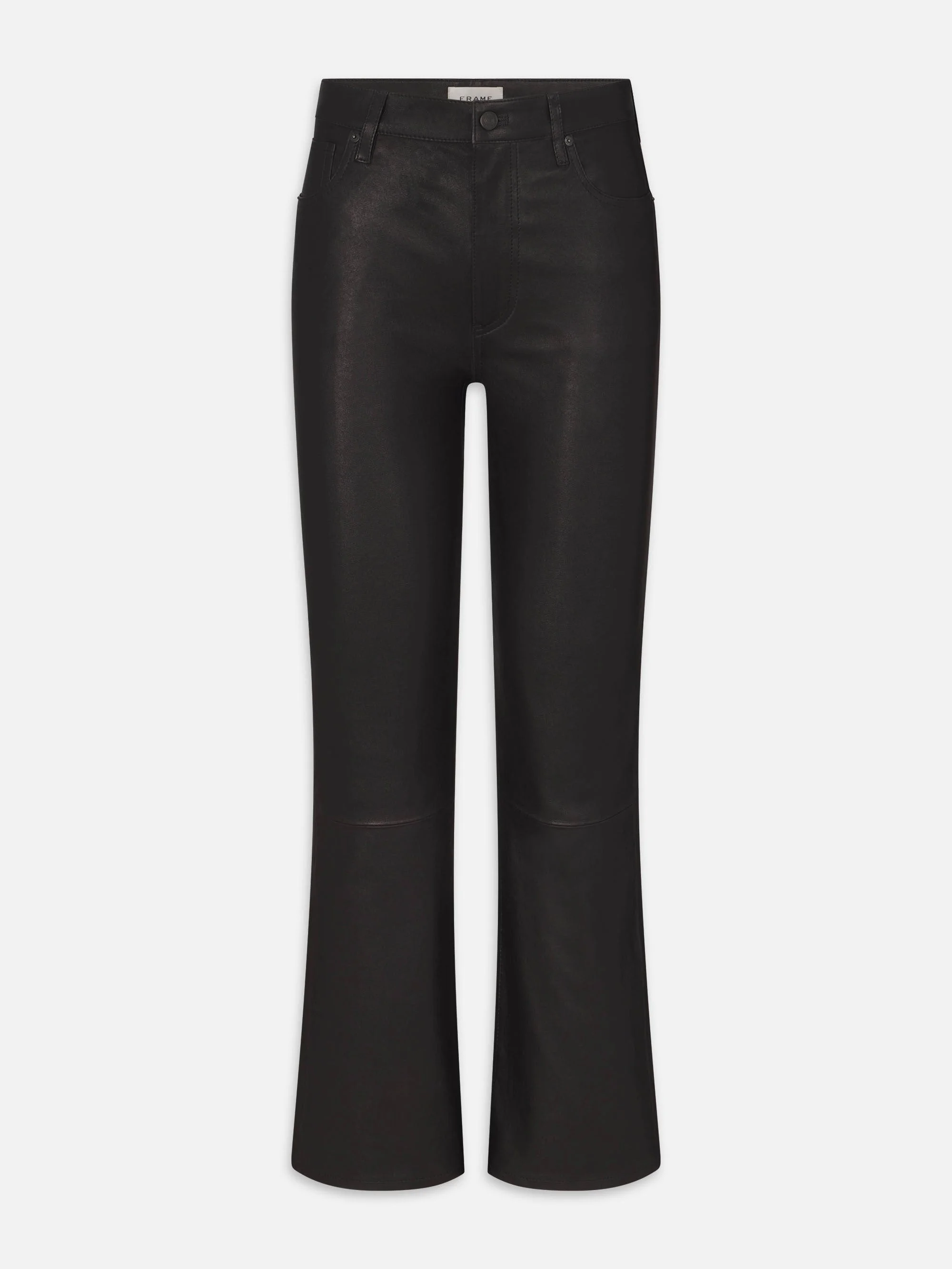 The Leather Reboot Crop in Black - 1