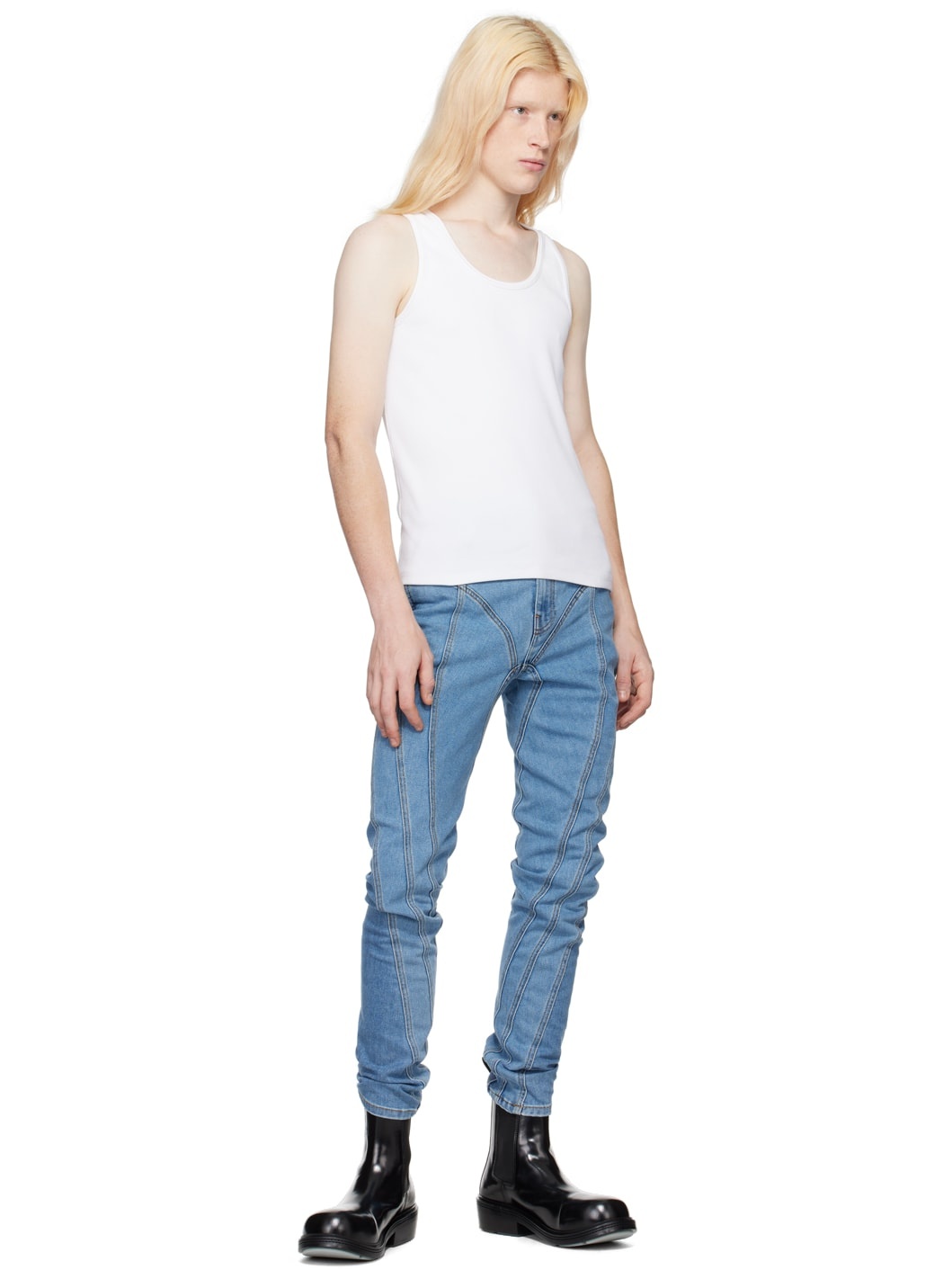 Blue Spiral Jeans - 4