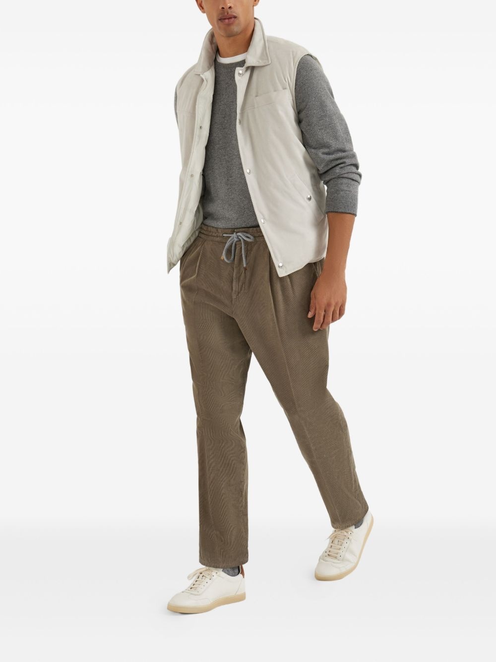 cotton straight-leg trousers - 2