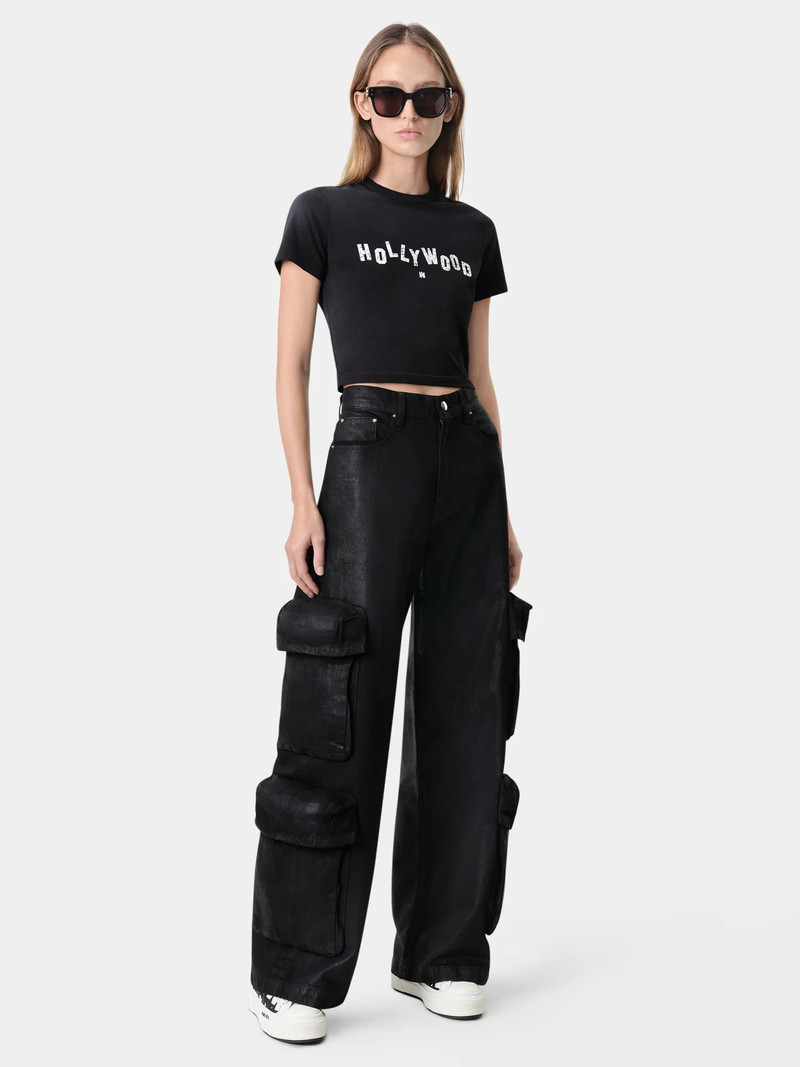 AMIRI WOMEN'S WAXED BAGGY CARGO JEAN outlook