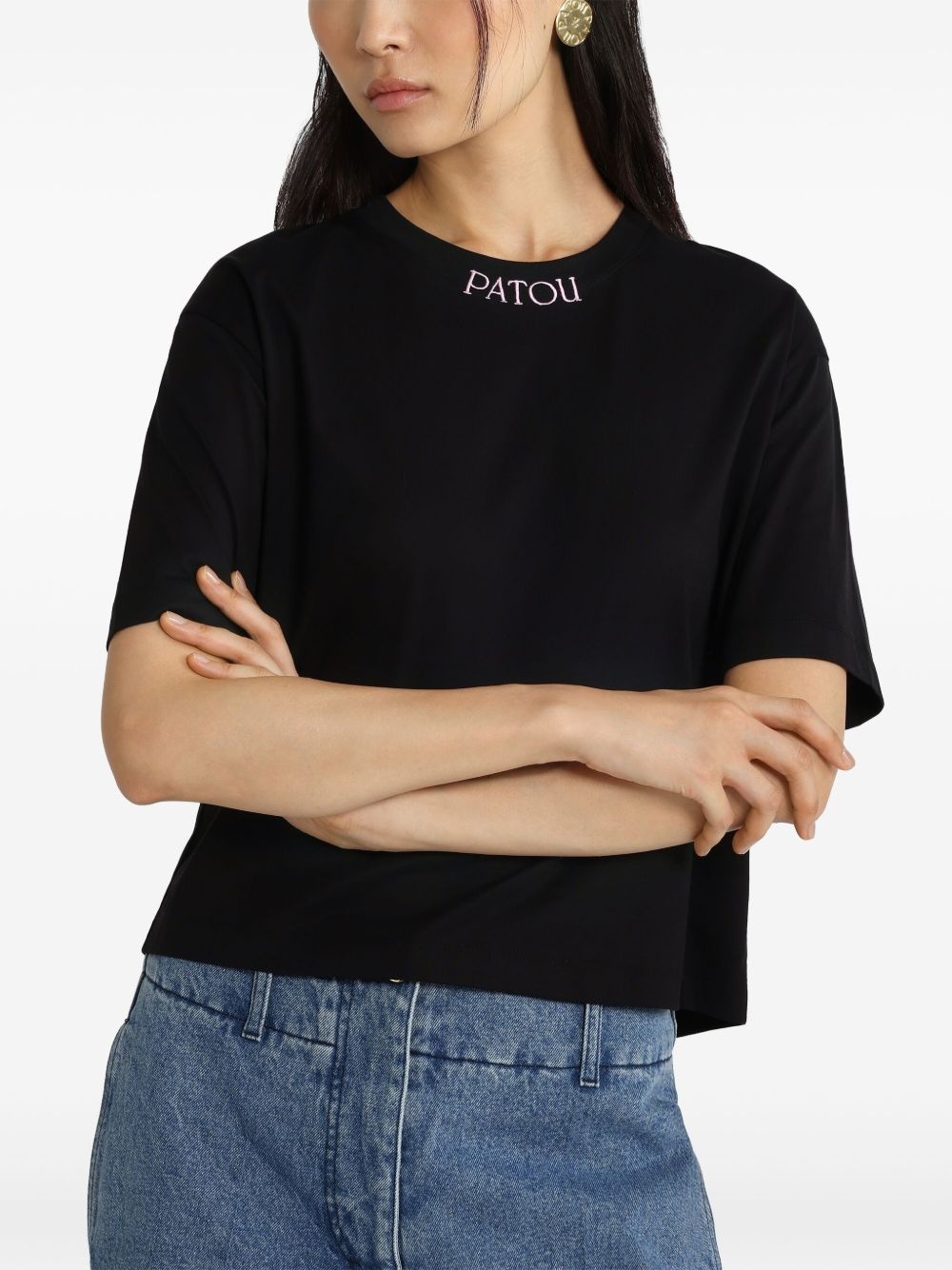 logo-embroidered T-shirt - 4