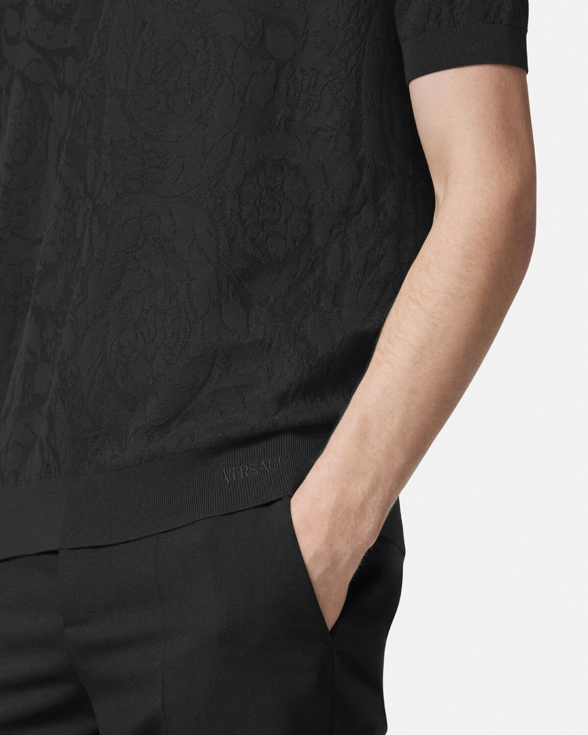 Barocco Knit Polo Shirt - 3