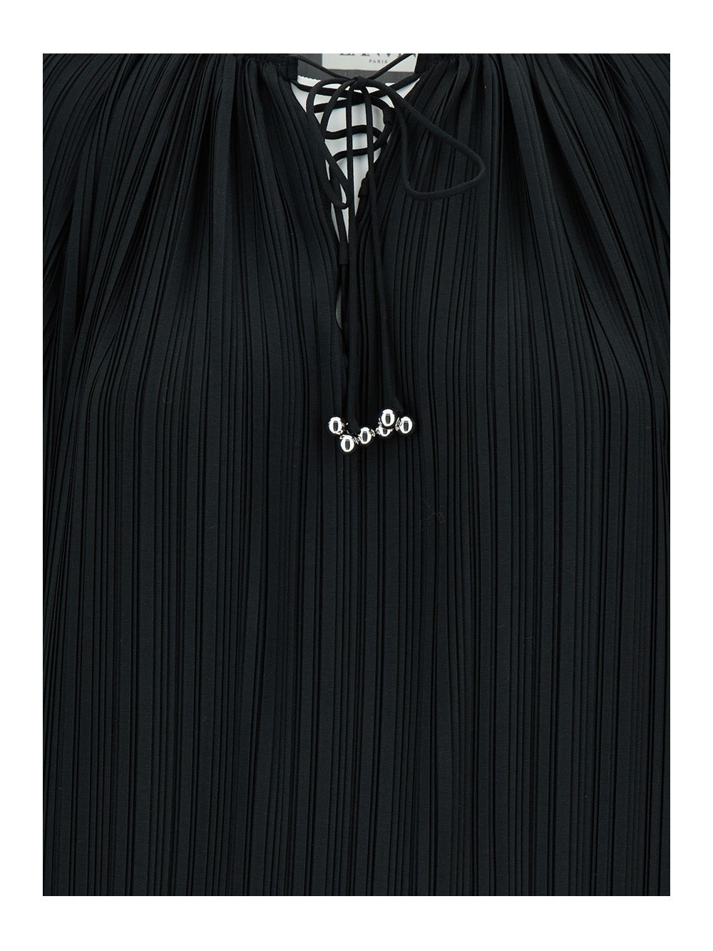 Lanvin Women Long Sleeve Pleated Blouse Open Neck - 2