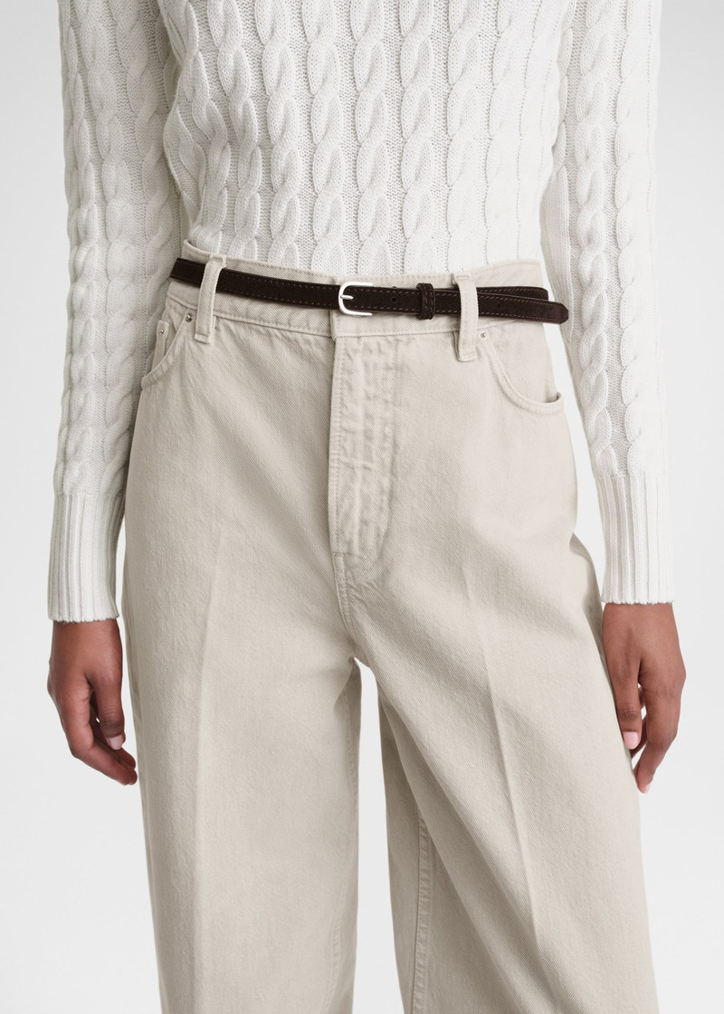 Totême Thin trouser leather belt espresso outlook