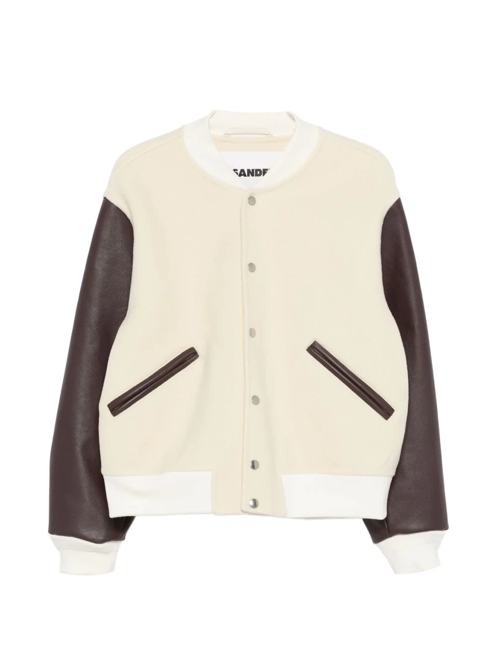 contrast-sleeve bomber jacket - 1