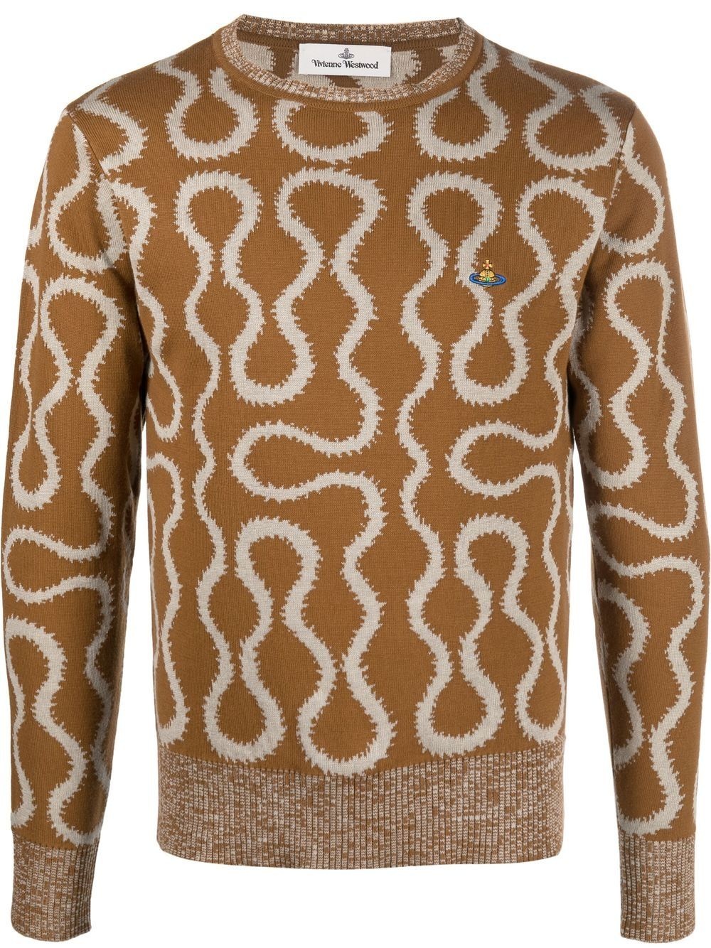 Squiggle crew-neck jumper - 1