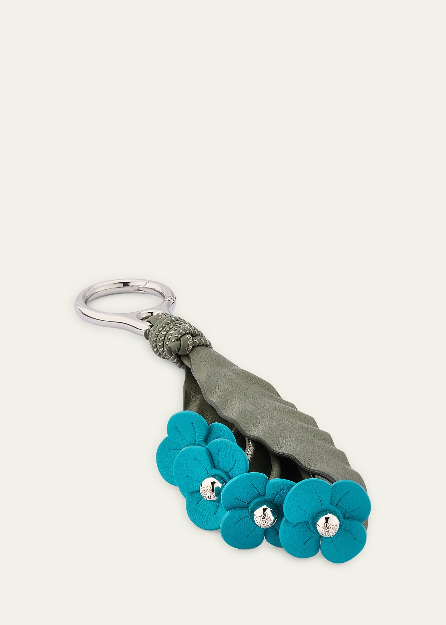 Strawberry Flower Bag Charm in Calfskin Leather - 2
