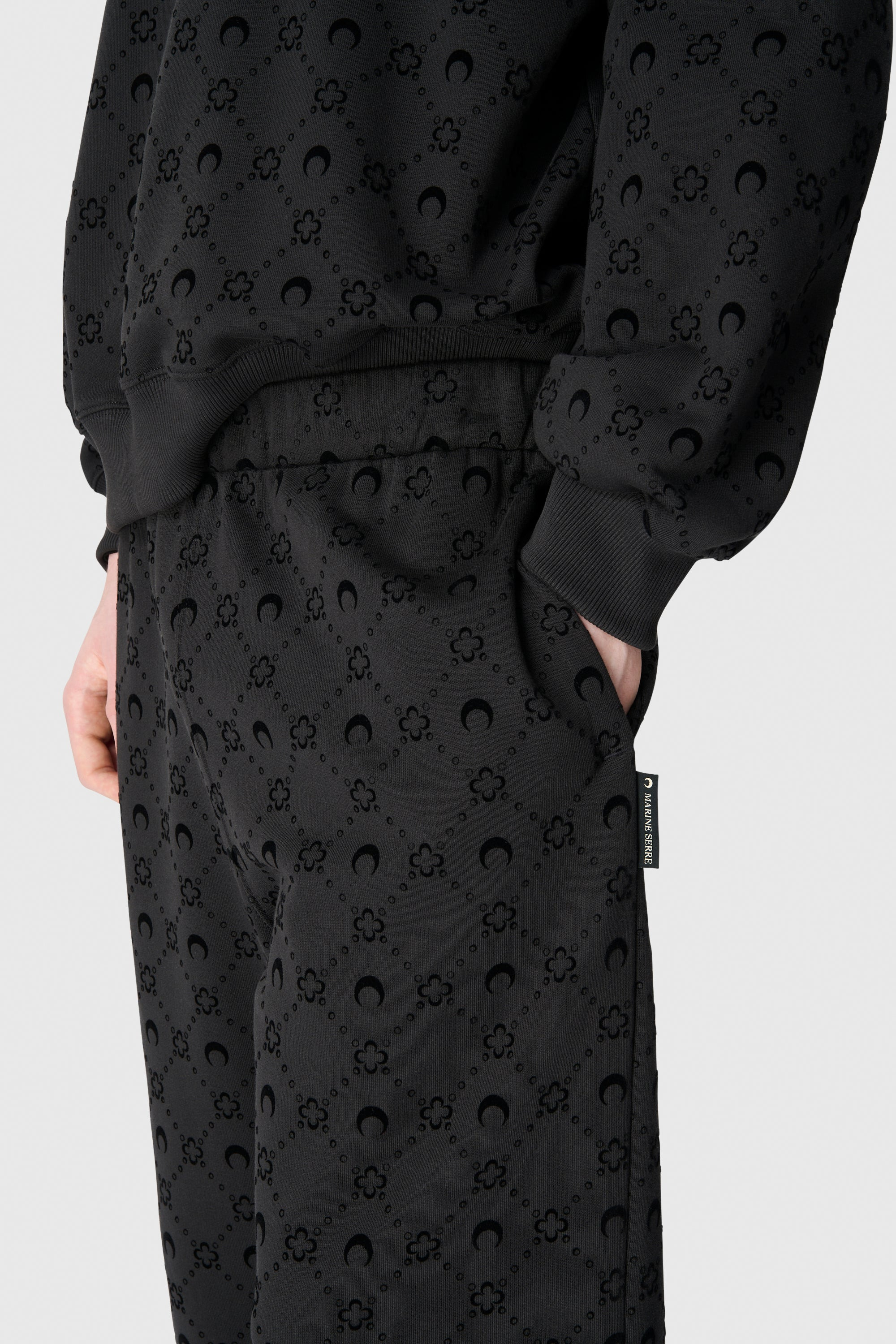 Moonogram Flocked Fleece Sweatpants - 4