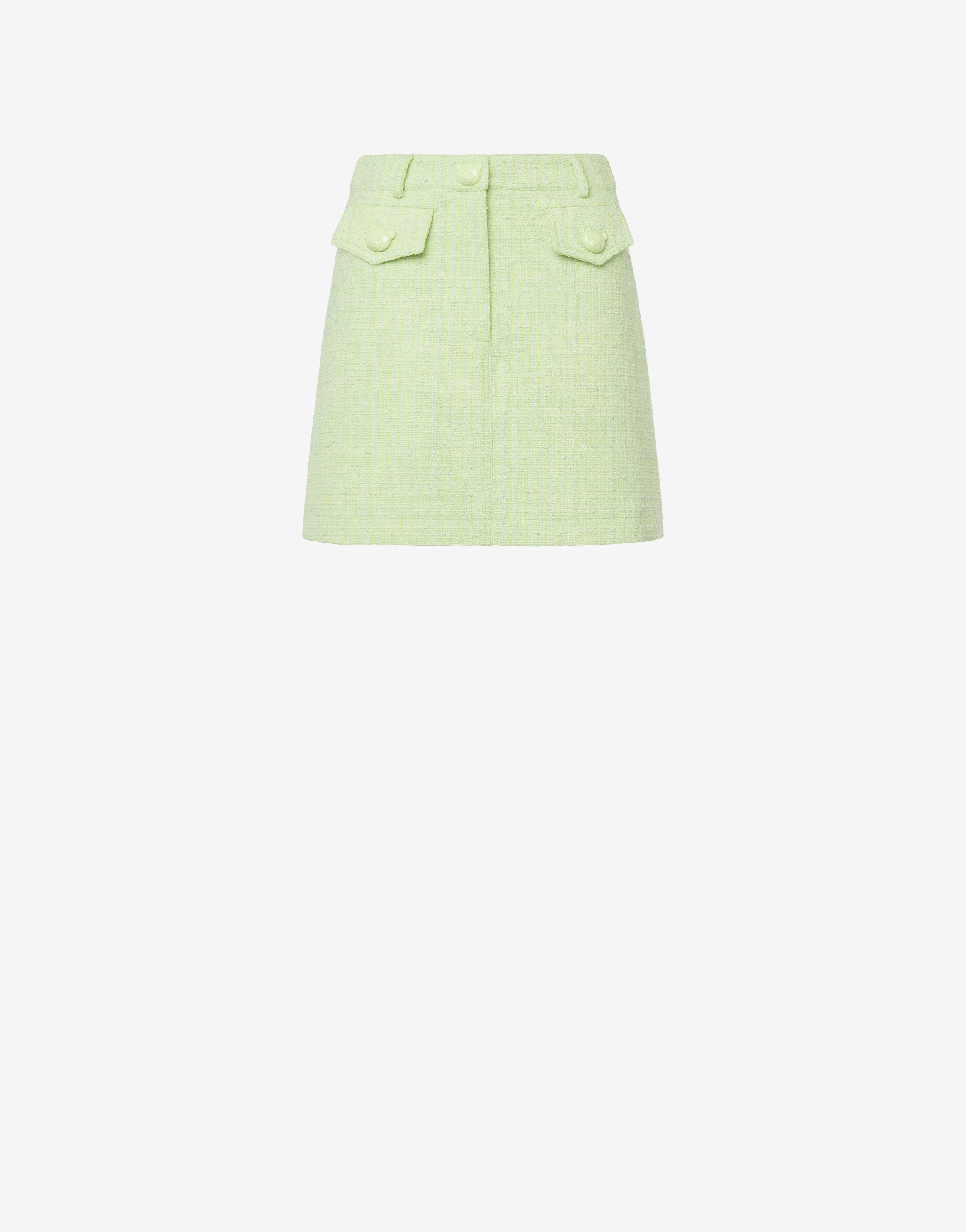 TEDDY BUTTONS TWEED MINISKIRT - 1
