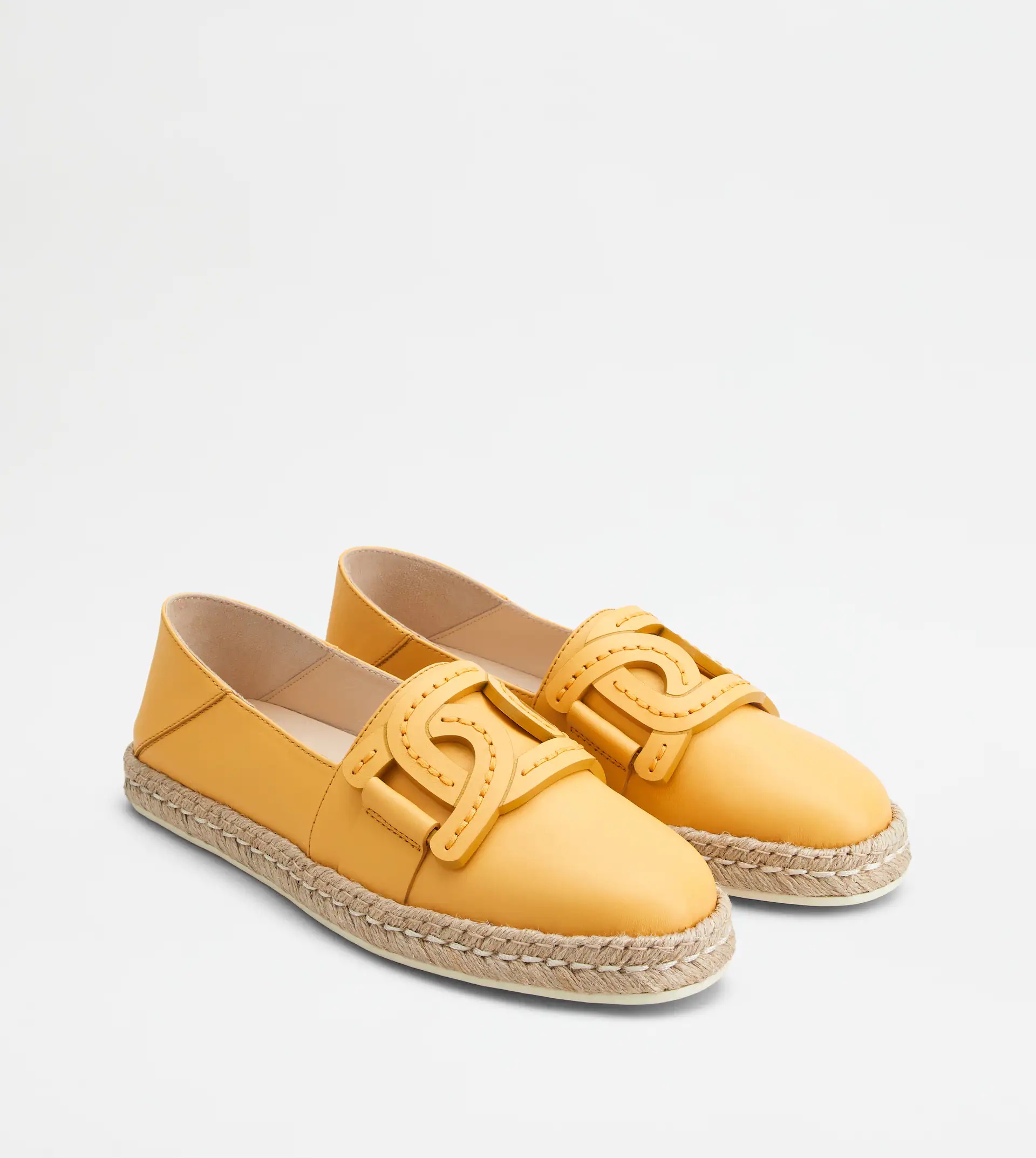 SLIP-ONS IN LEATHER - YELLOW - 3